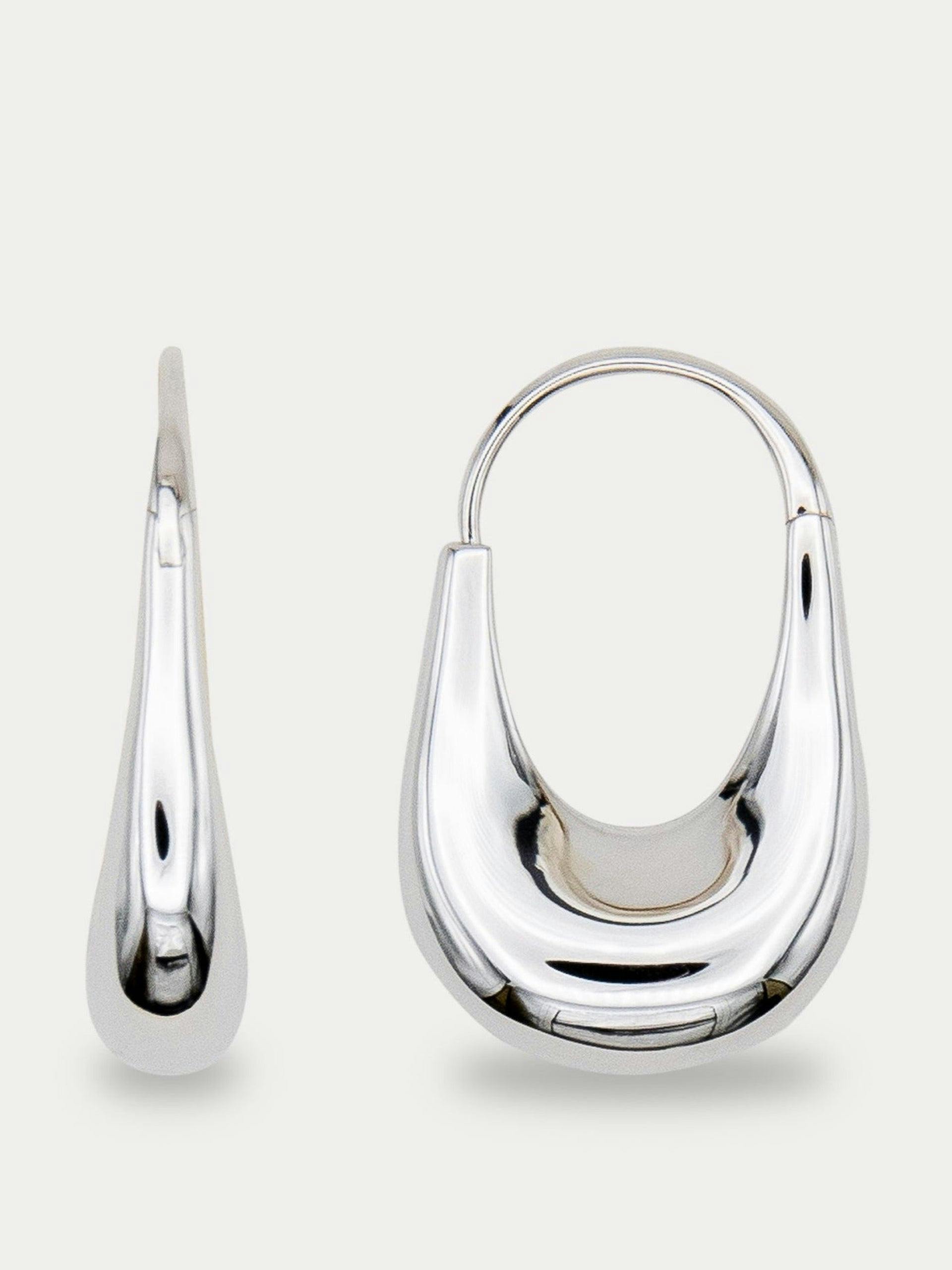 Silver Jug Hoops earrings