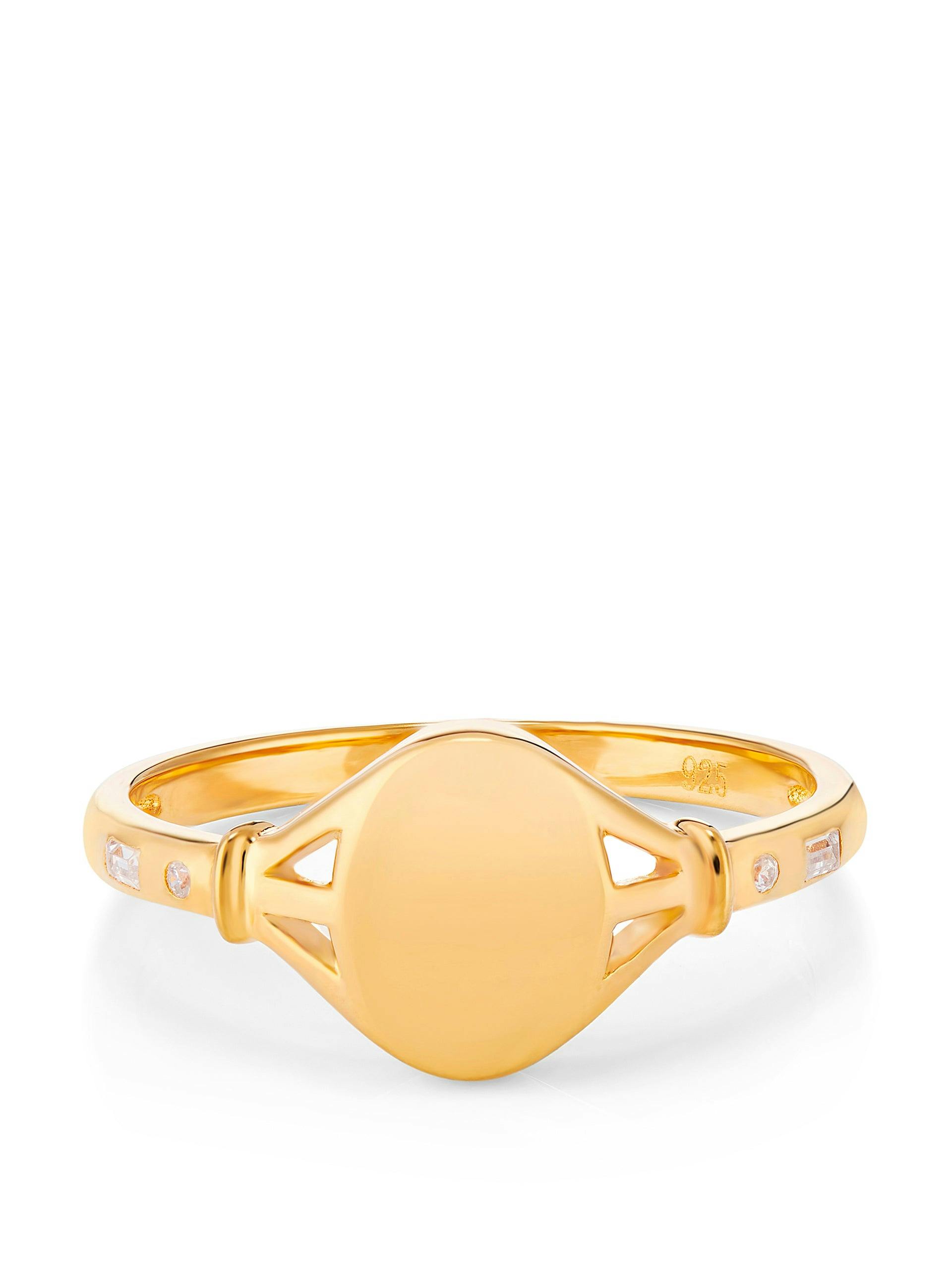 Tilly 9kt gold and diamond signet ring