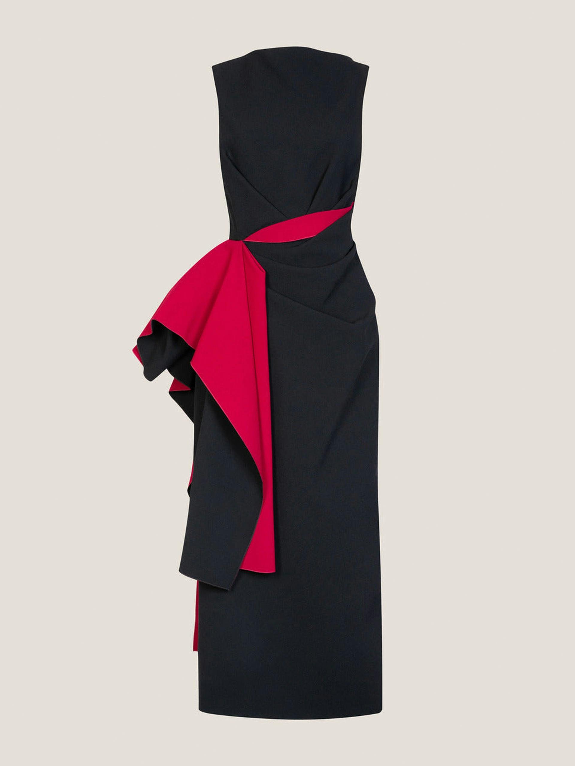 Calatrava black and sangria dress