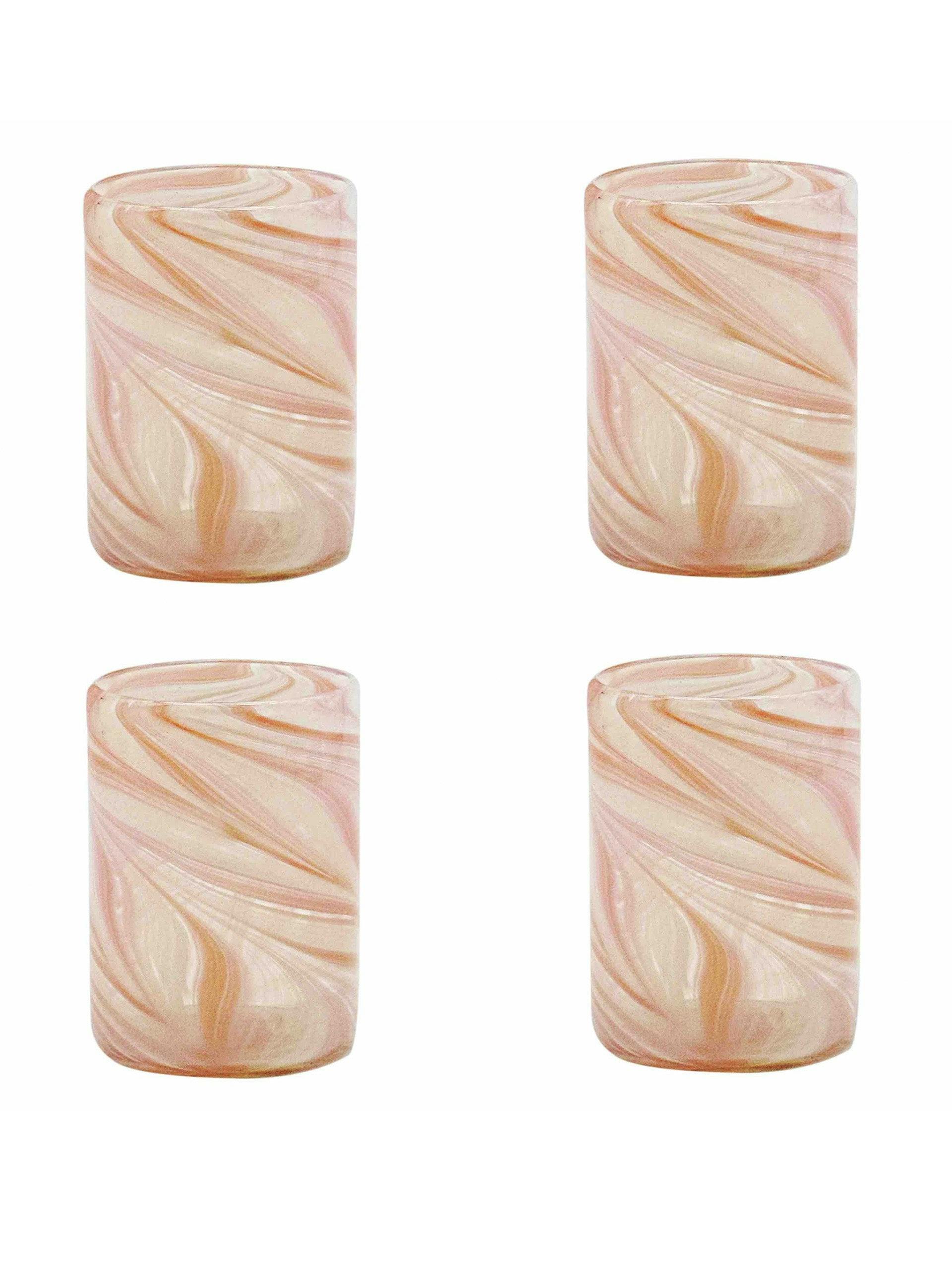 Bellotto tumblers in pink (set of 4)