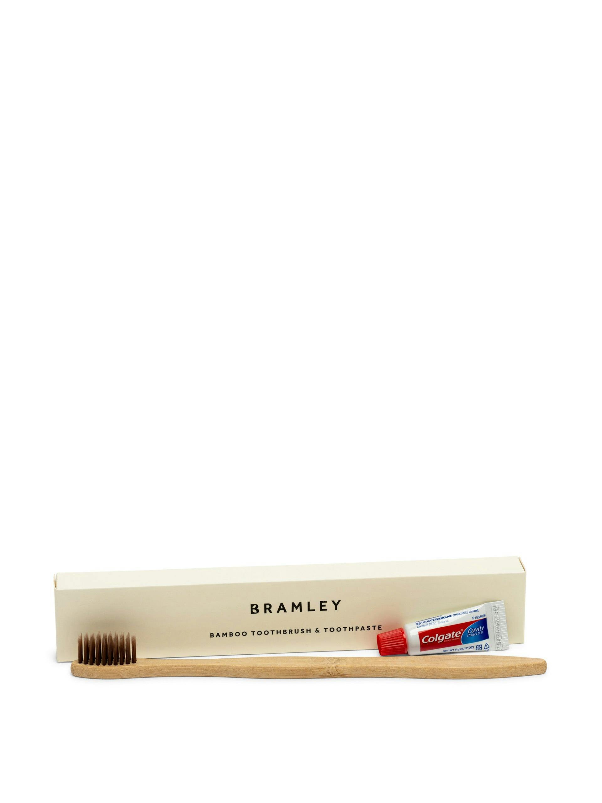 Bamboo toothbrush & toothpaste
