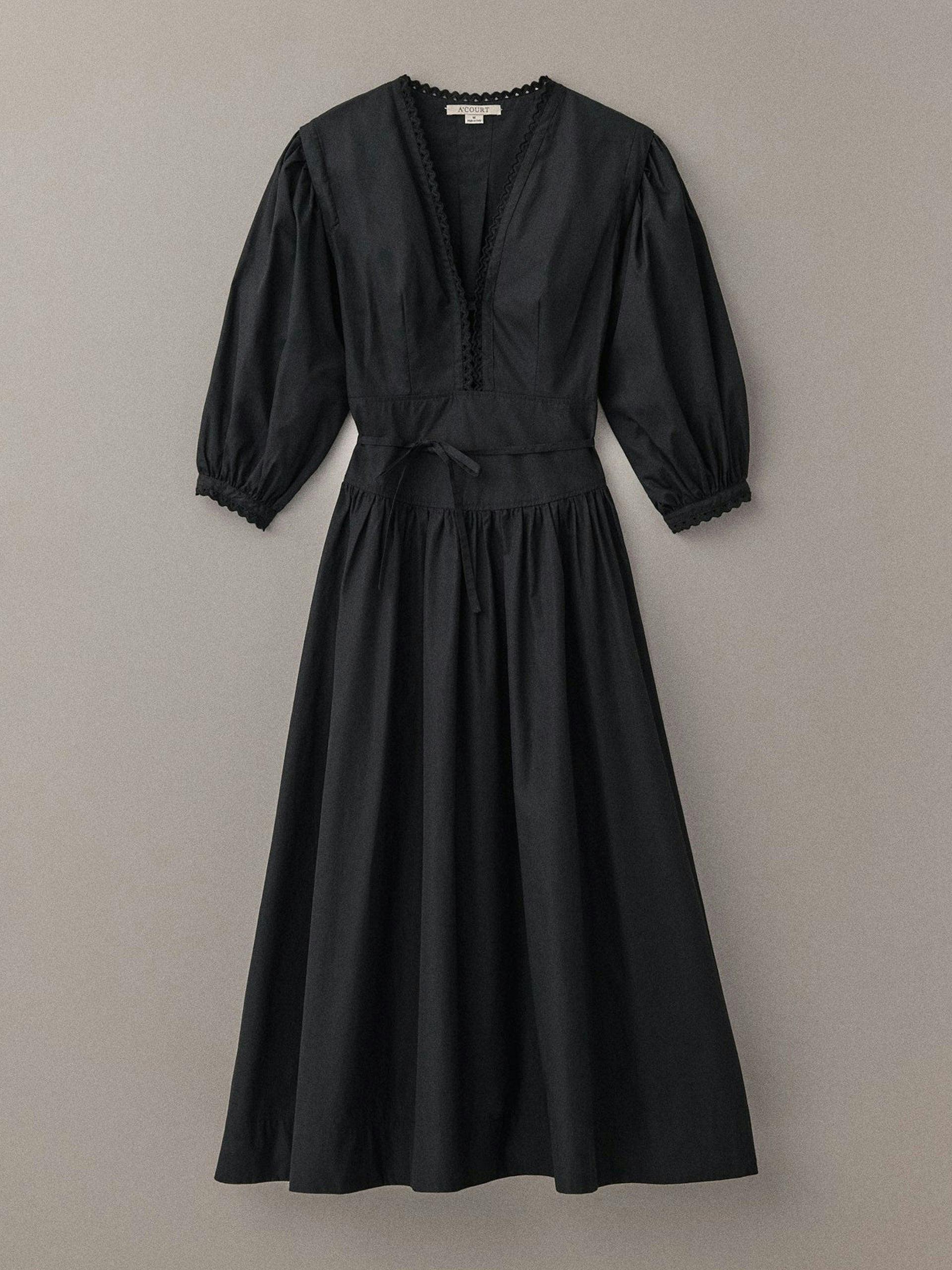Black cotton Camille dress