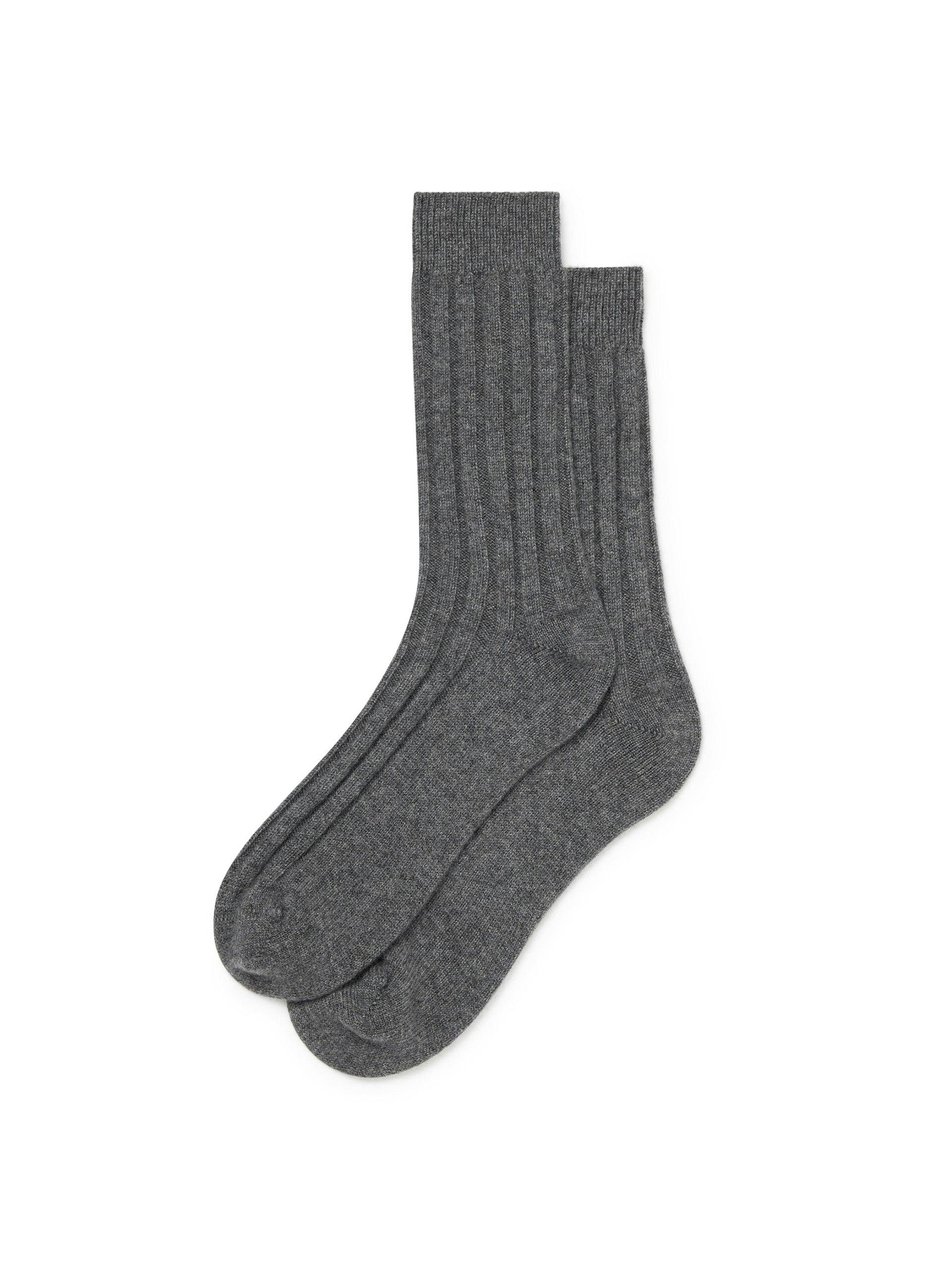Men’s cashmere socks in Slate