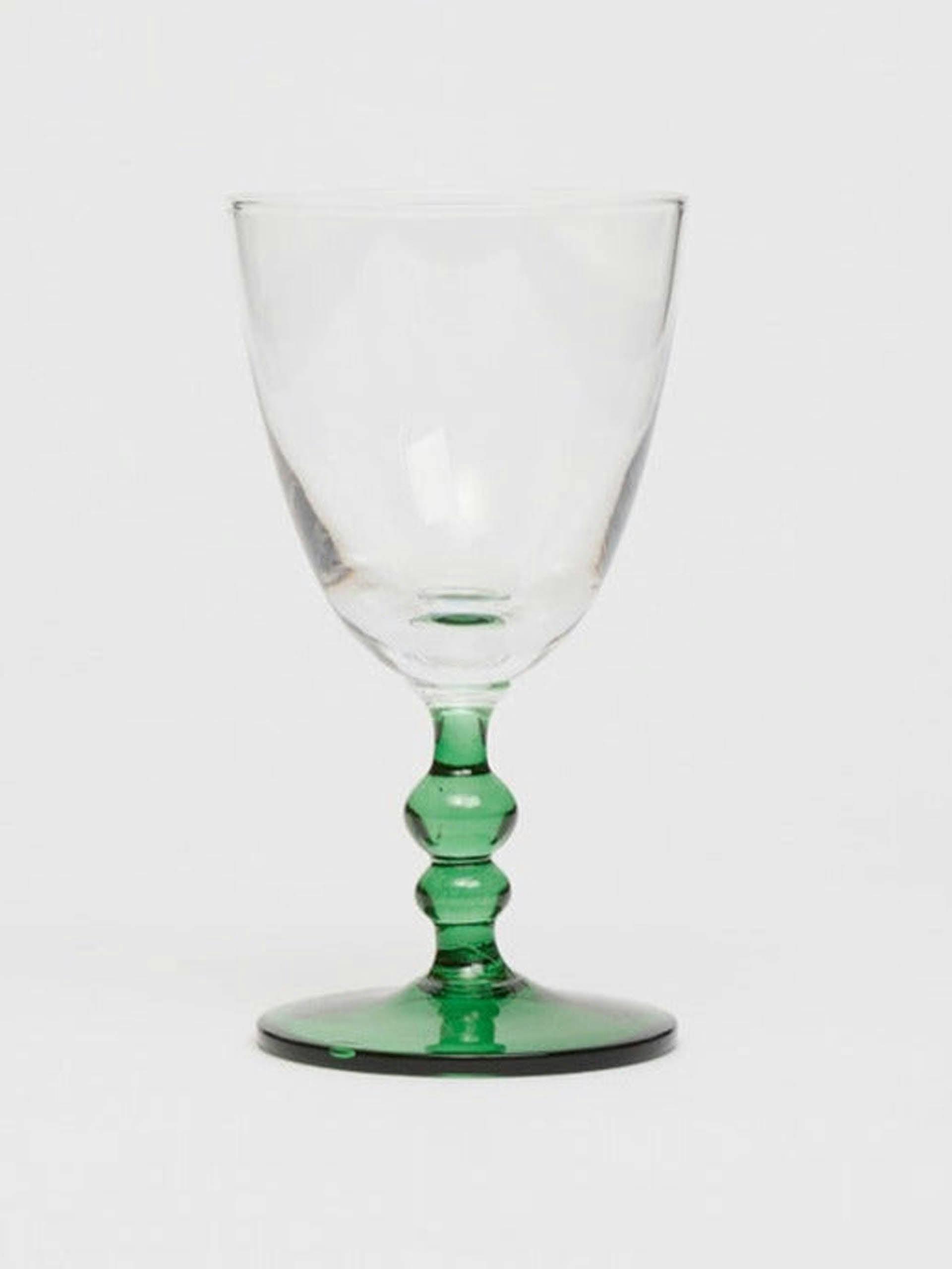 Green-footed port glasses (set of 4)
