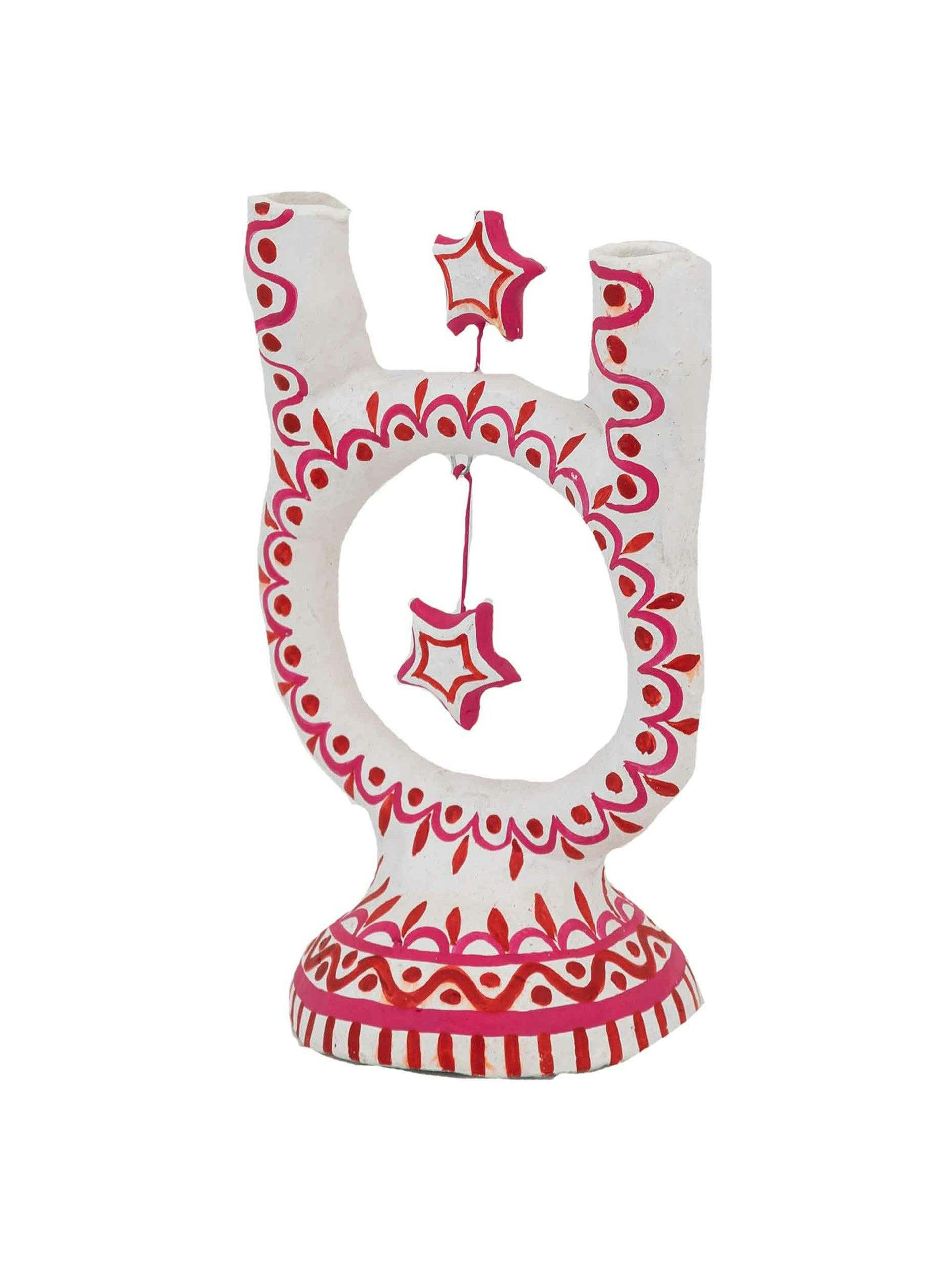 Pink and red Estrella candleholder