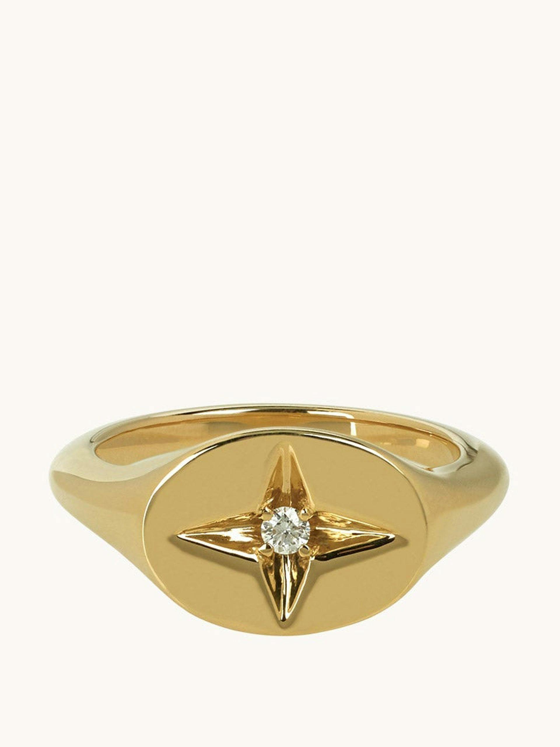 Guiding star pinky ring