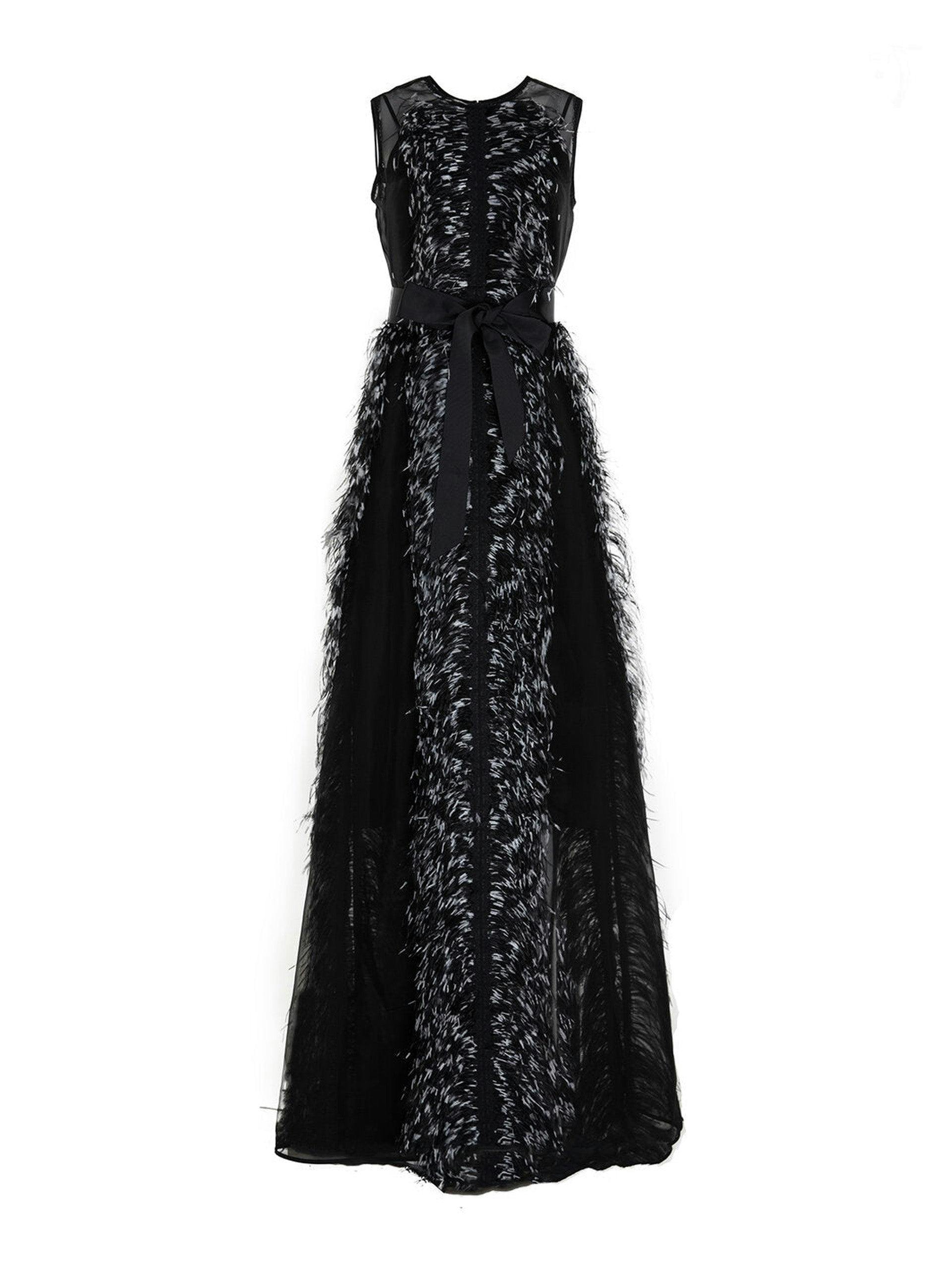 Beau black organza gown