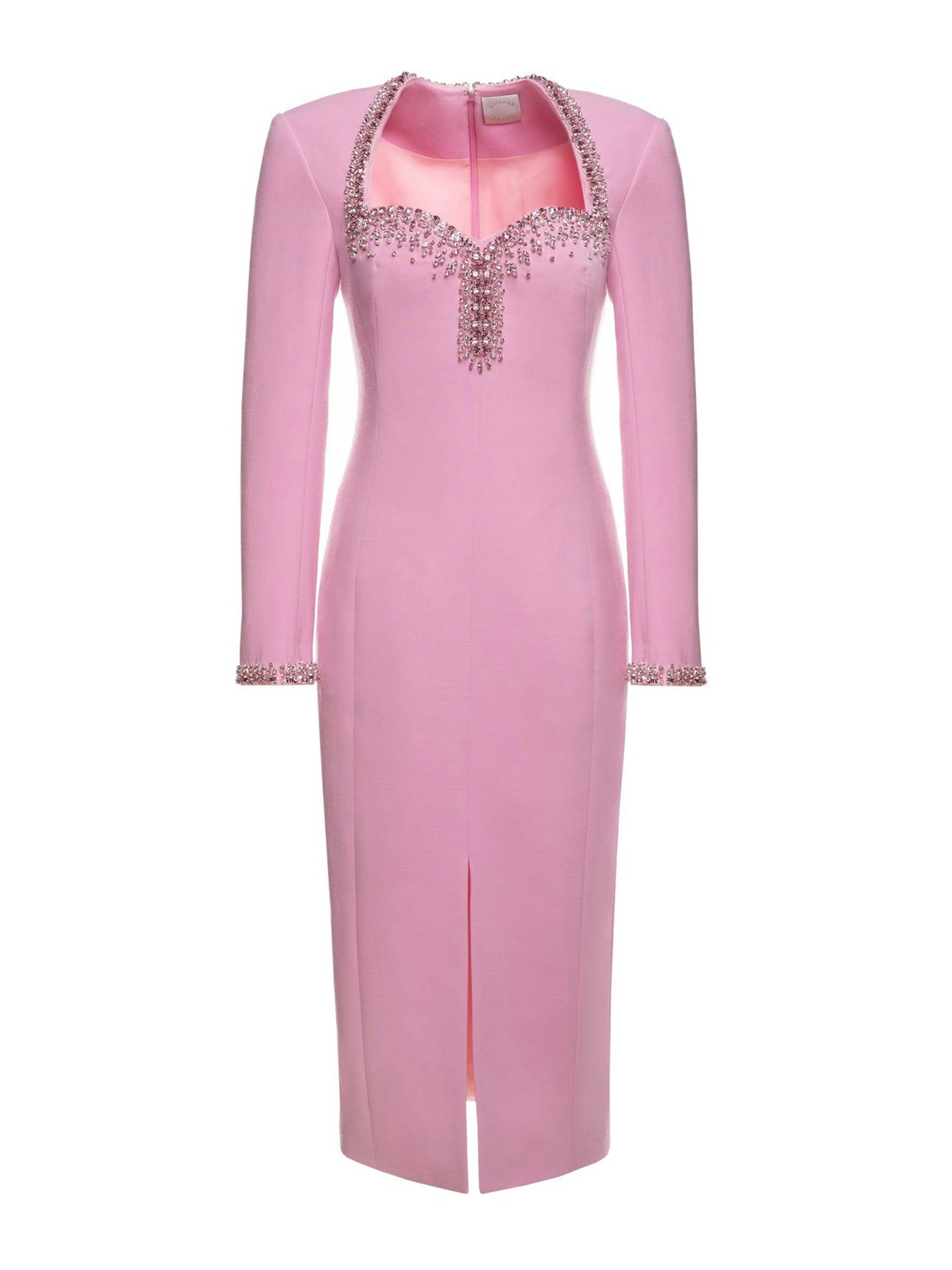 Eleanor orchid pink crepe dress