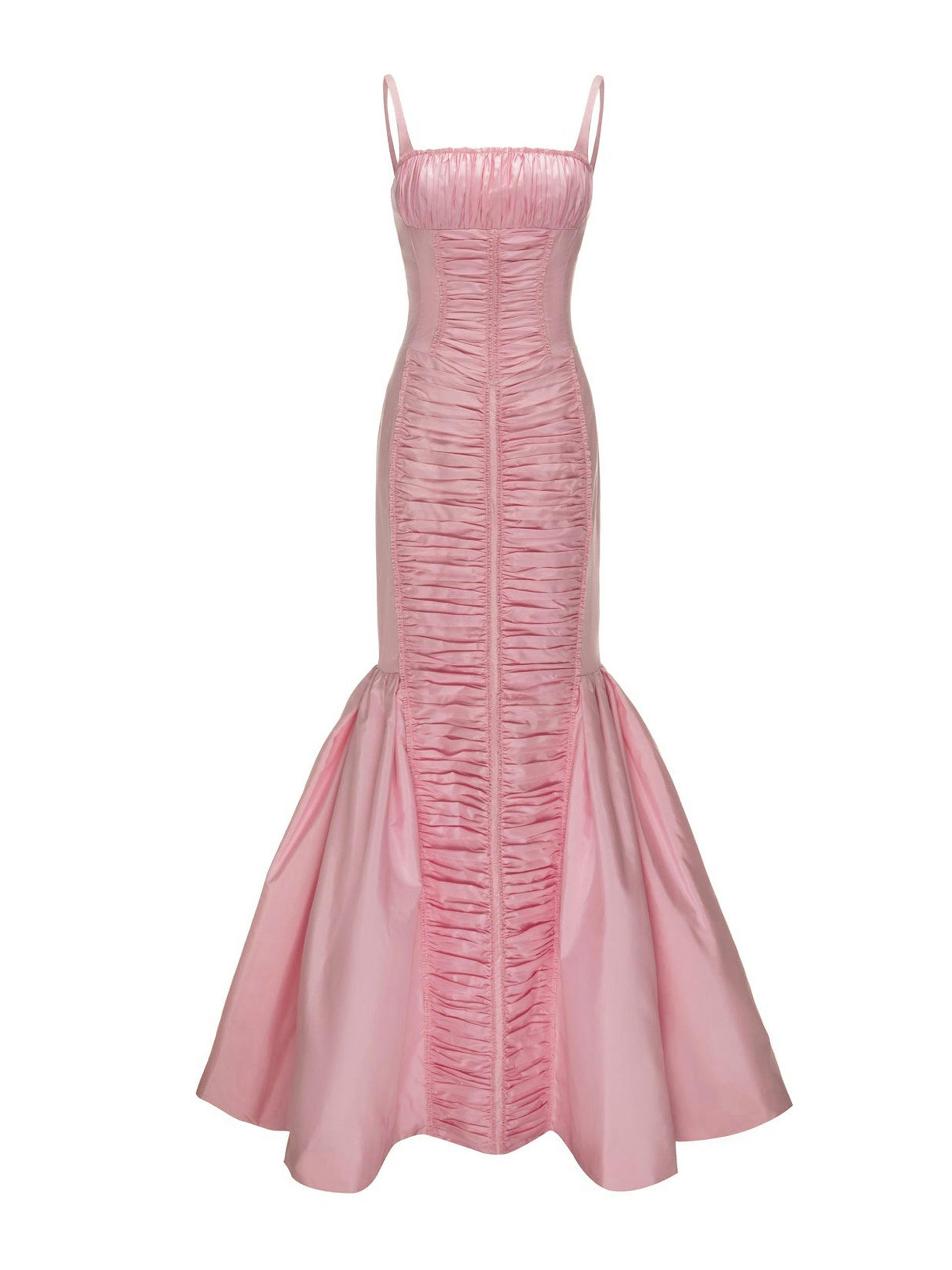 Zohra pink quartz silk taffeta gown
