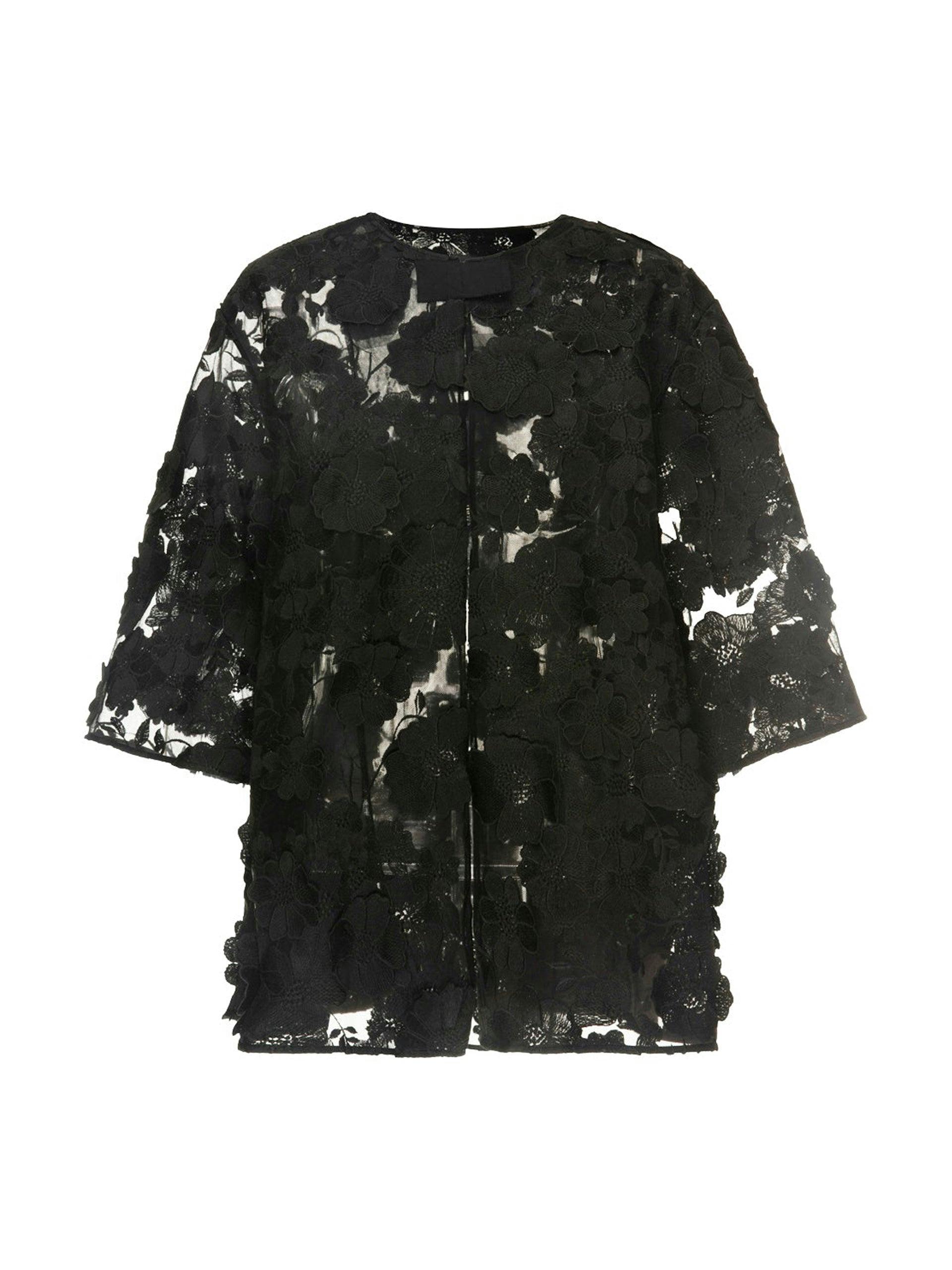 Mila black embellished tulle jacket