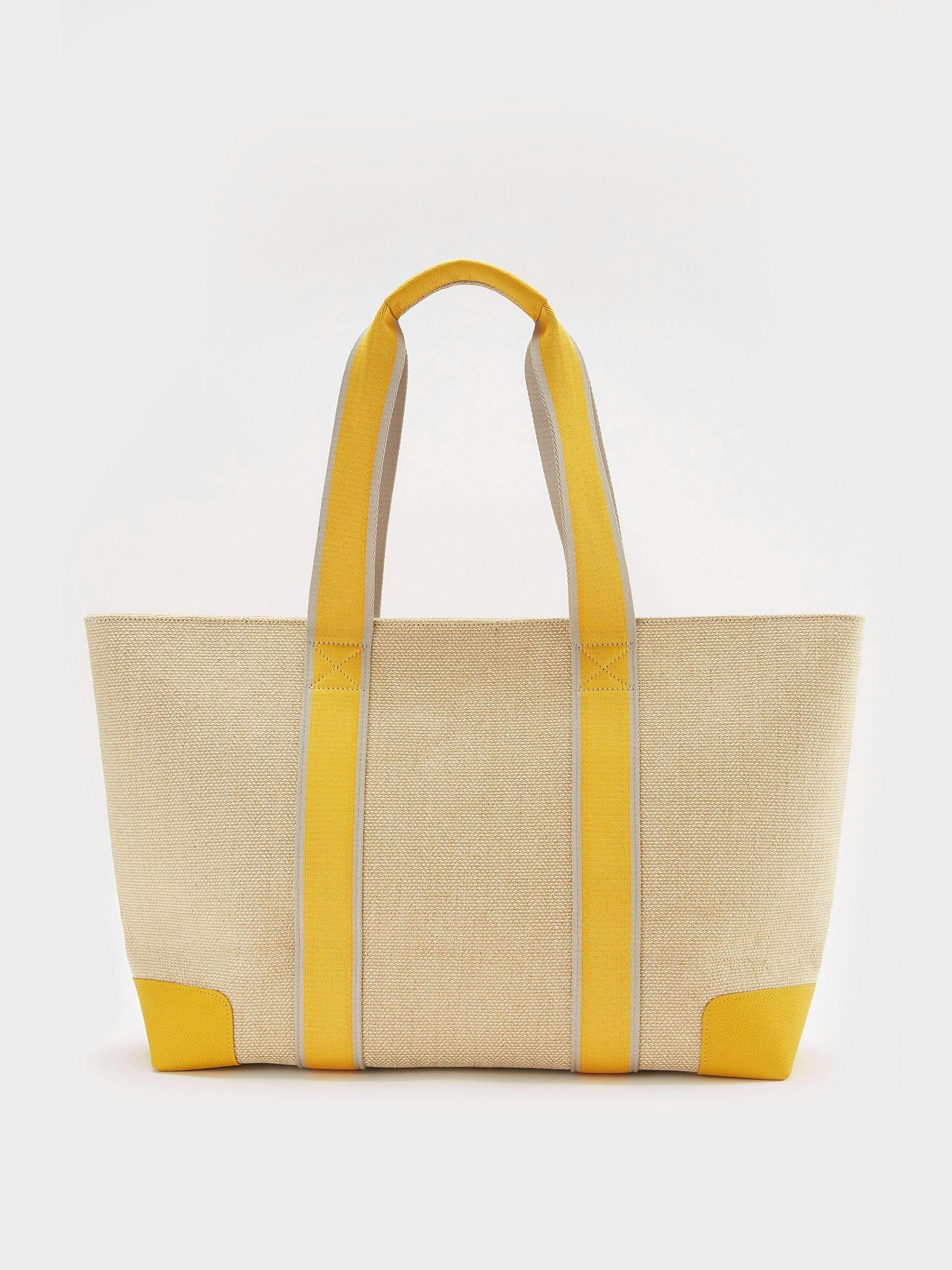 The Luxe beach bag in sunshine yellow