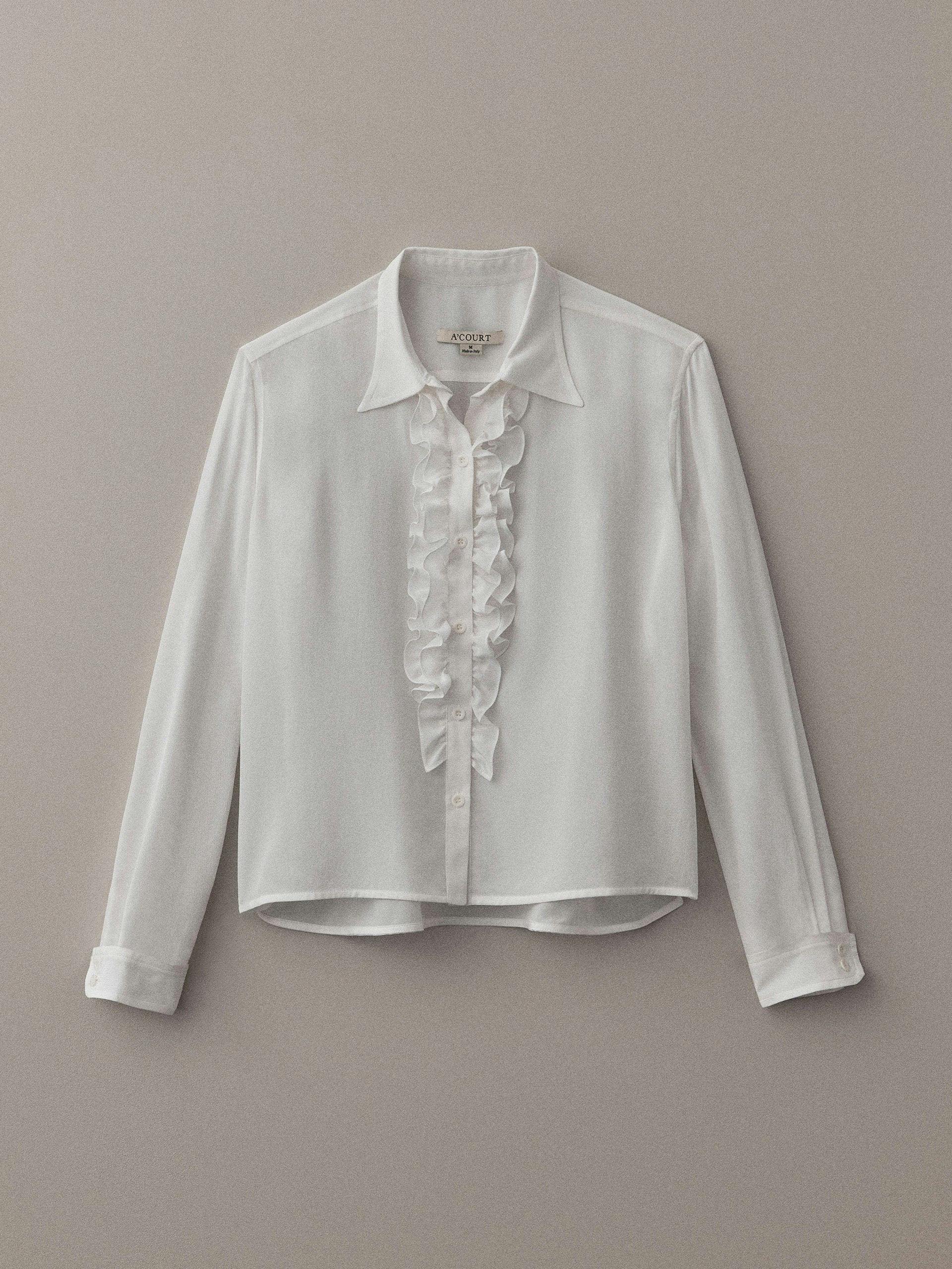 Creme silk Marie blouse