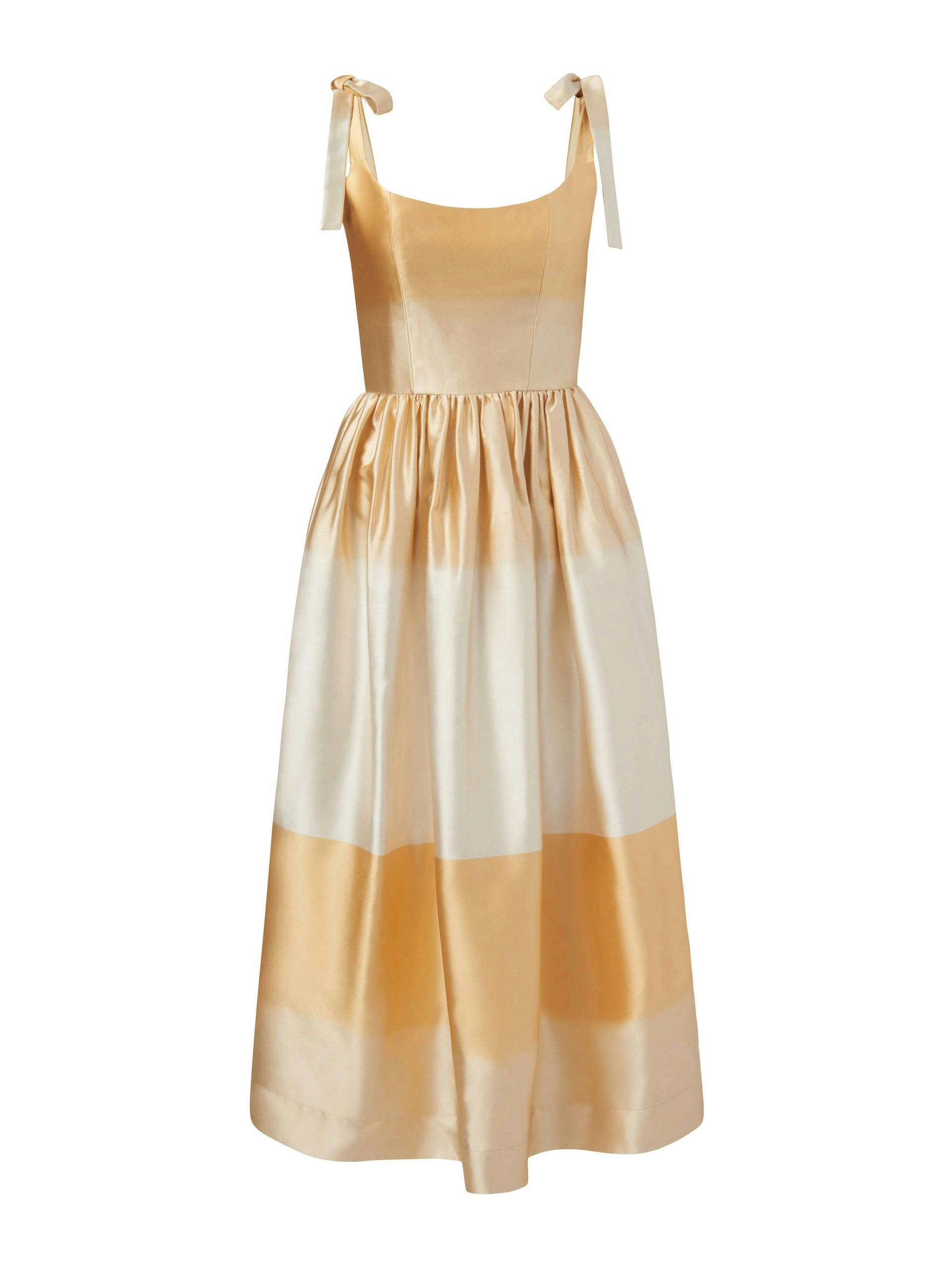Apple golden ombré dress