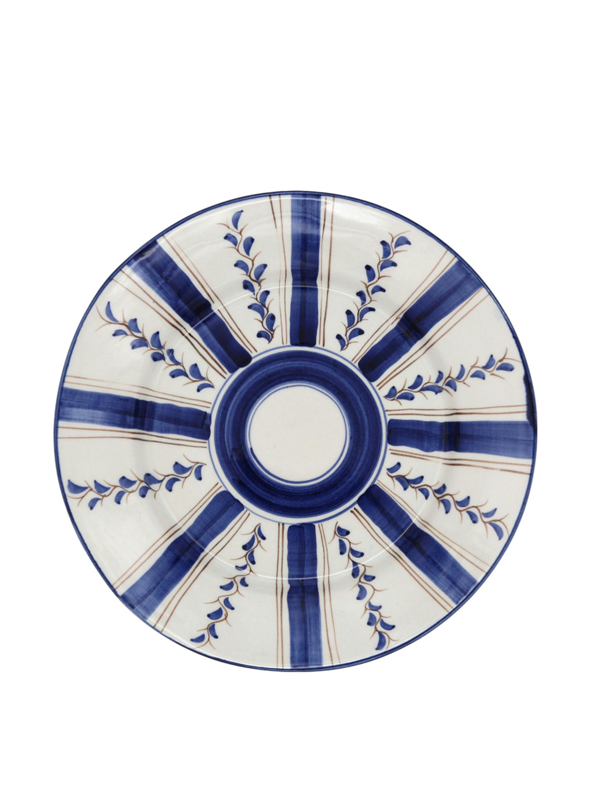Blue stripe dinner plate
