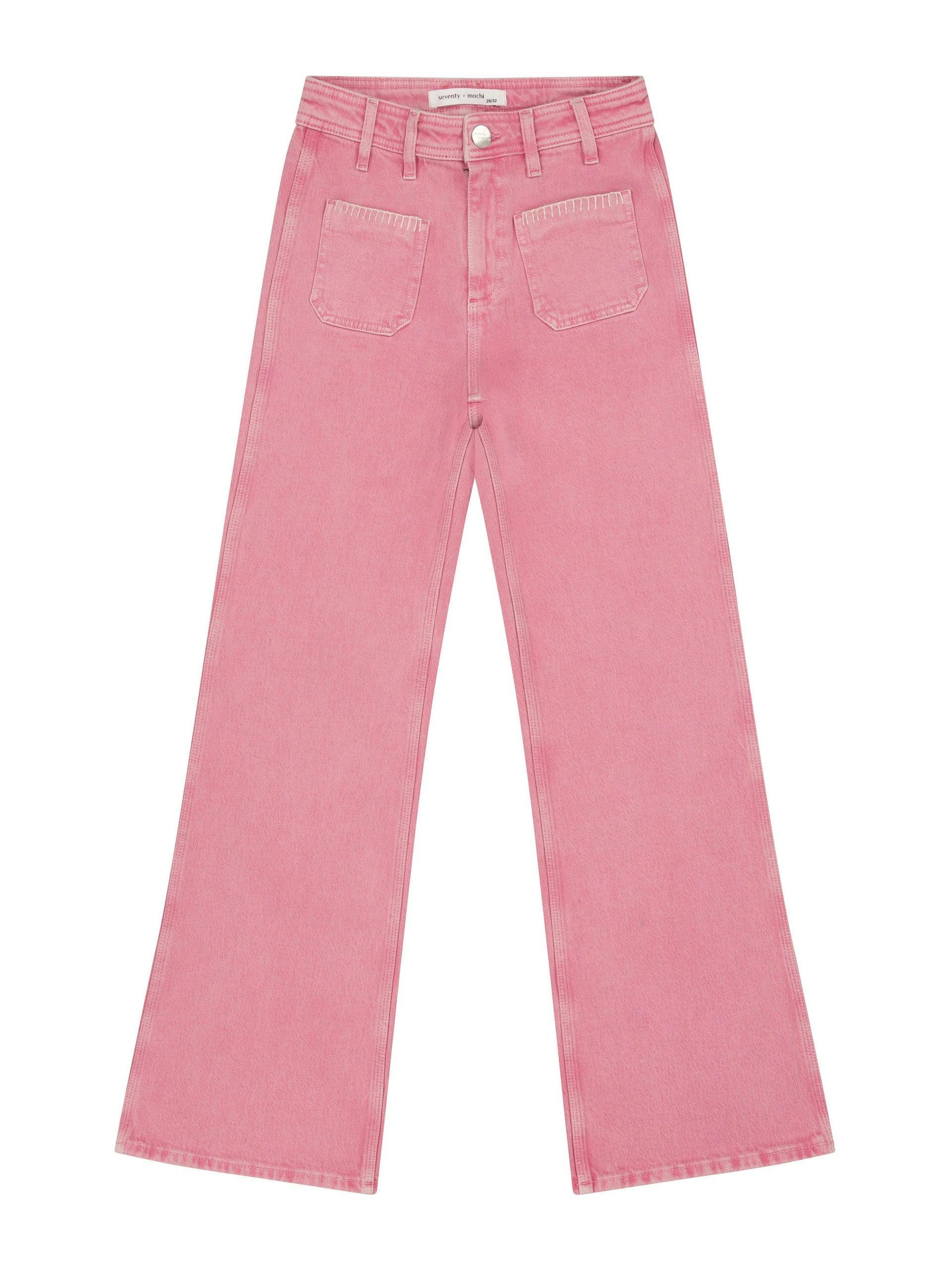 Washed candy floss patched pocket Mabel jean