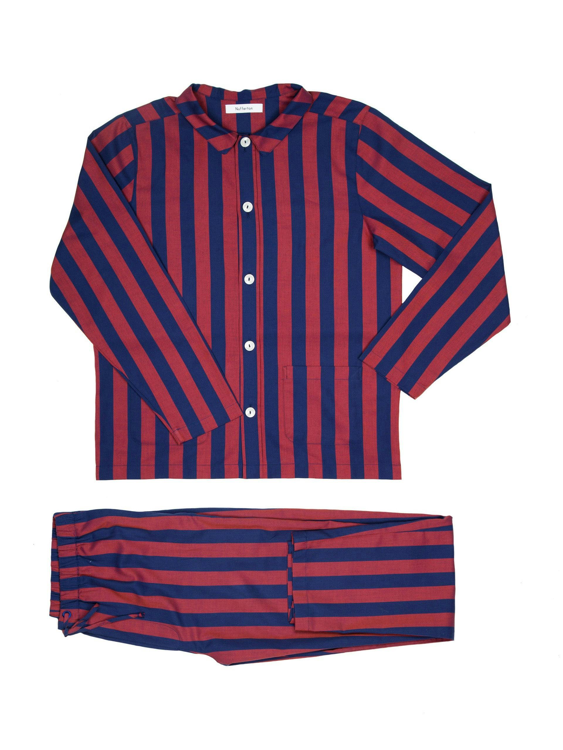 Blue and red stripe Uno pyjama set