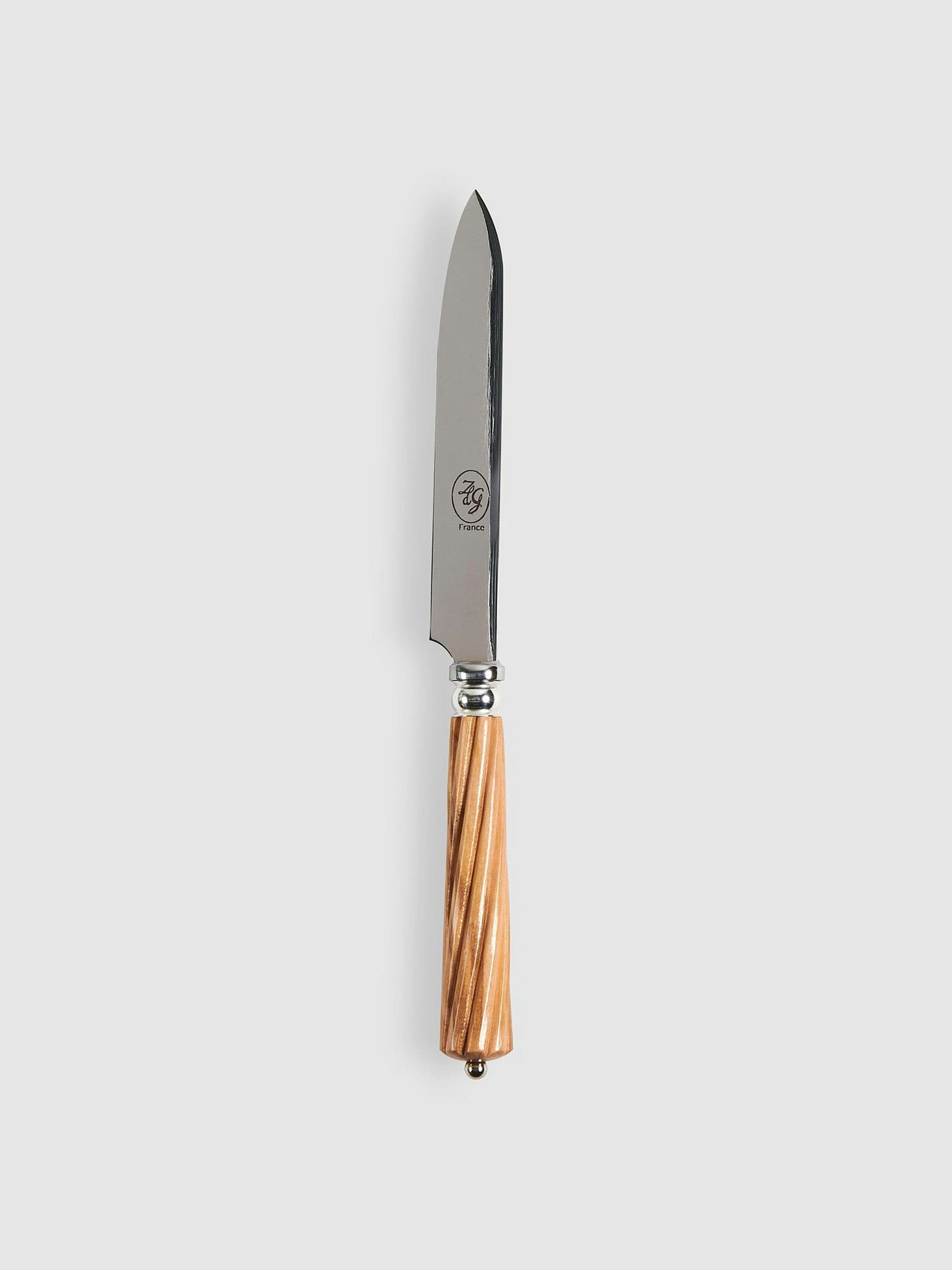 Silver plated oilvewood Romilly dessert knife