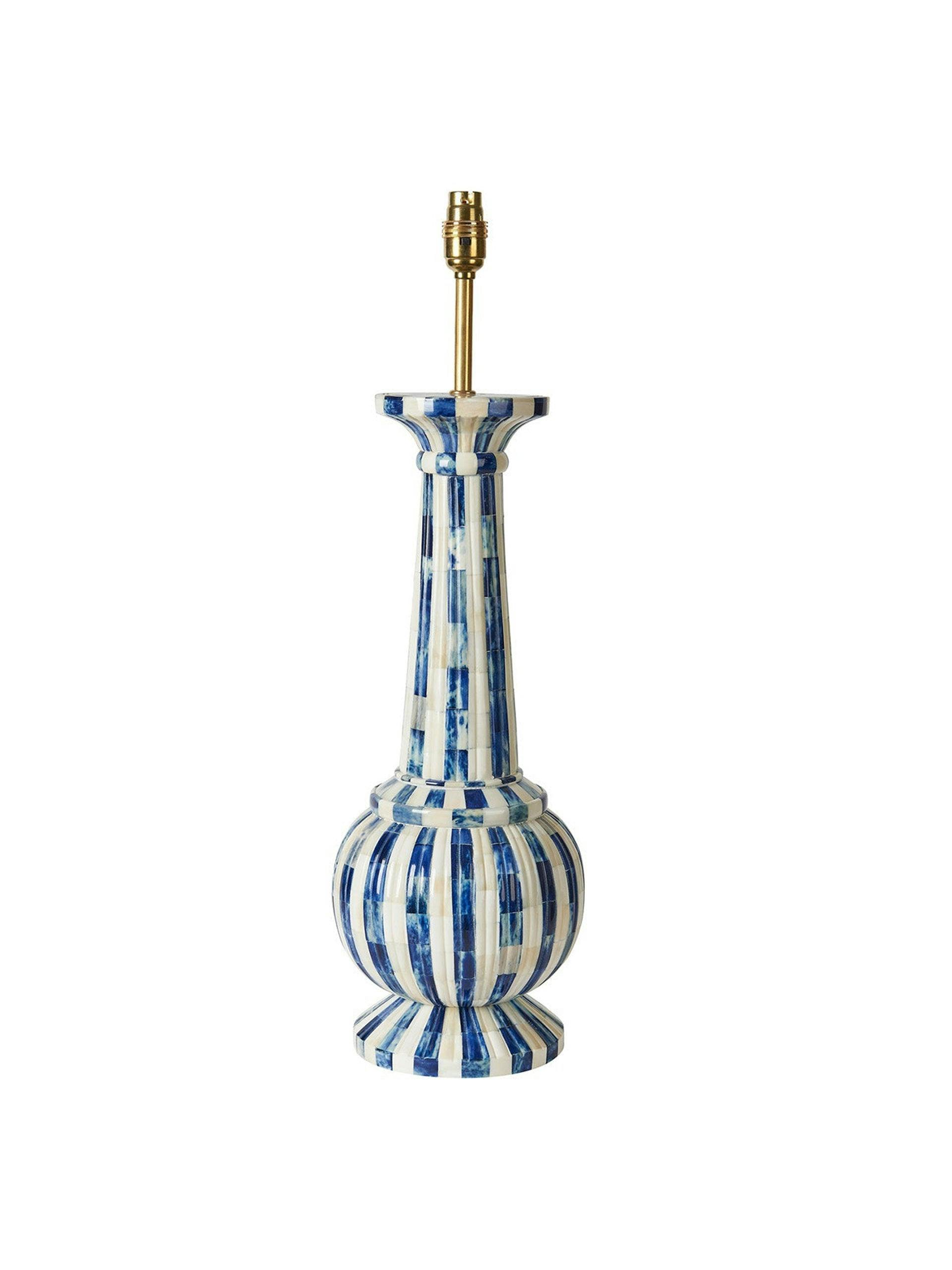 Blue stripe Savitri lamp base
