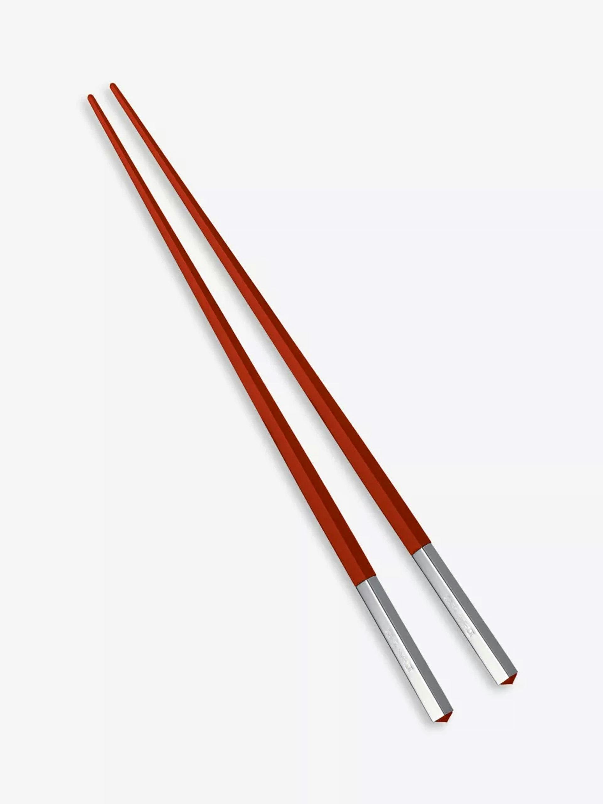 UNI wood and silver-plated Japanese chopsticks