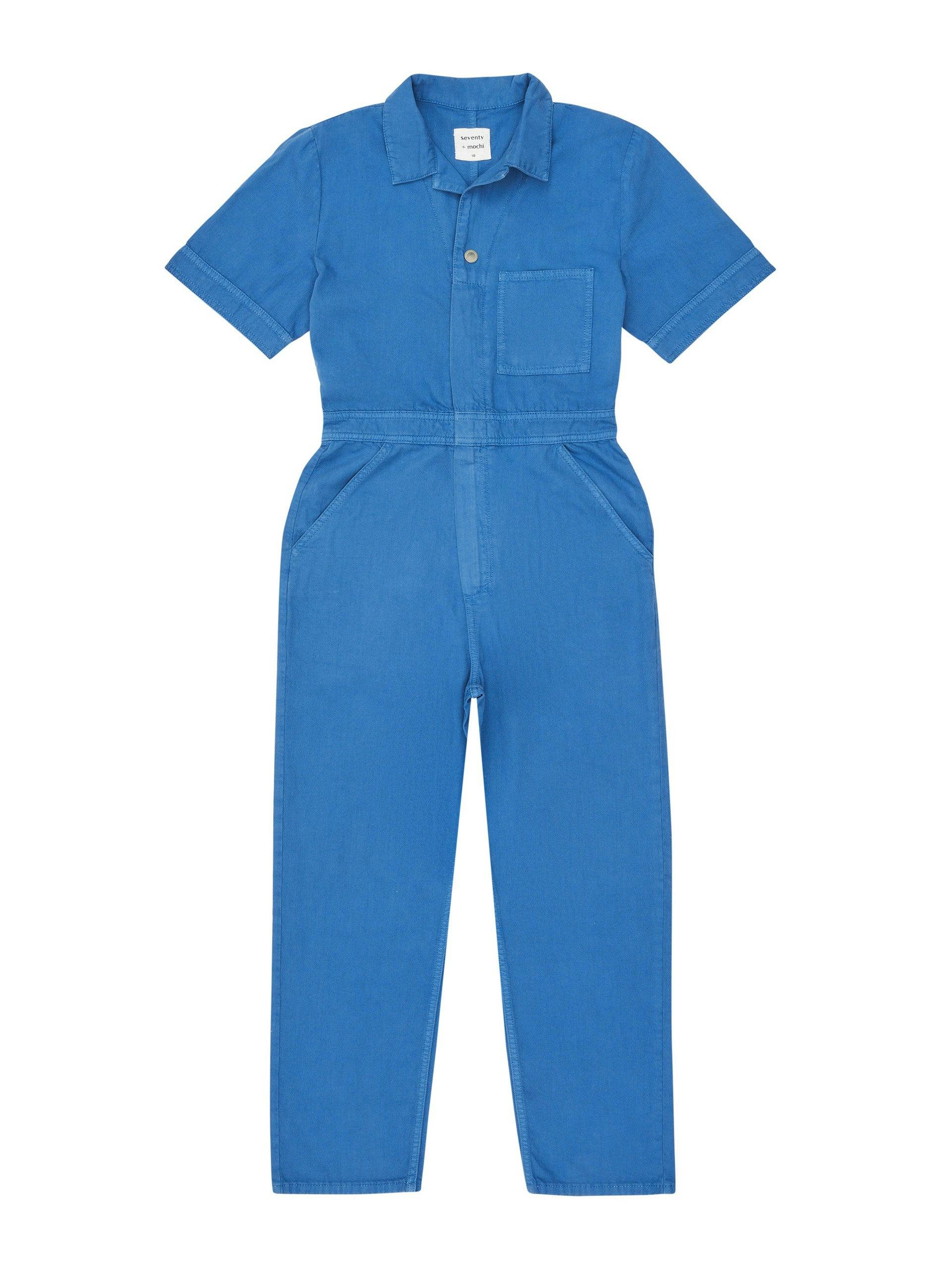 Olympia blue short sleeve Indie jumpsuit
