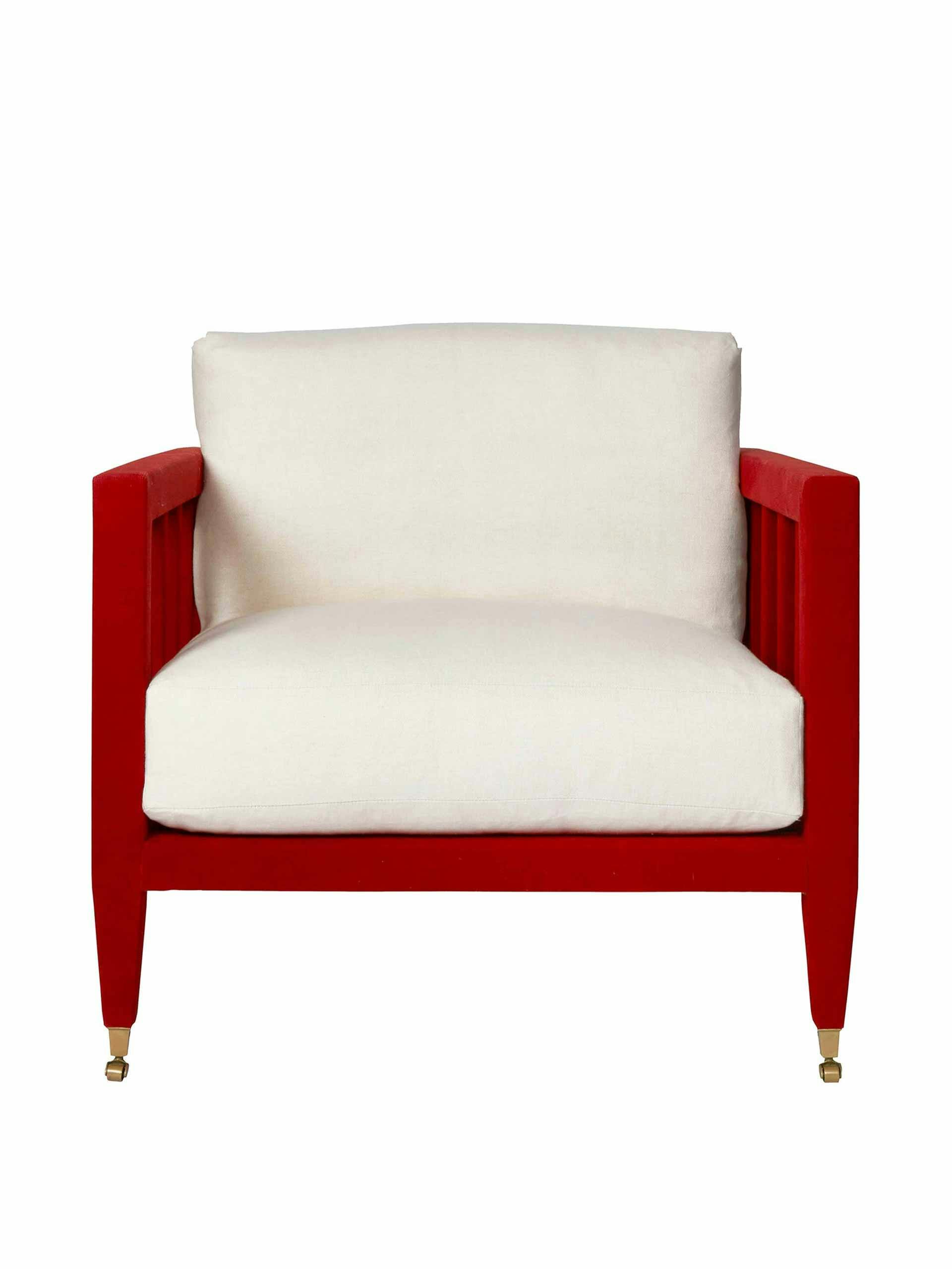 Red frame armchair