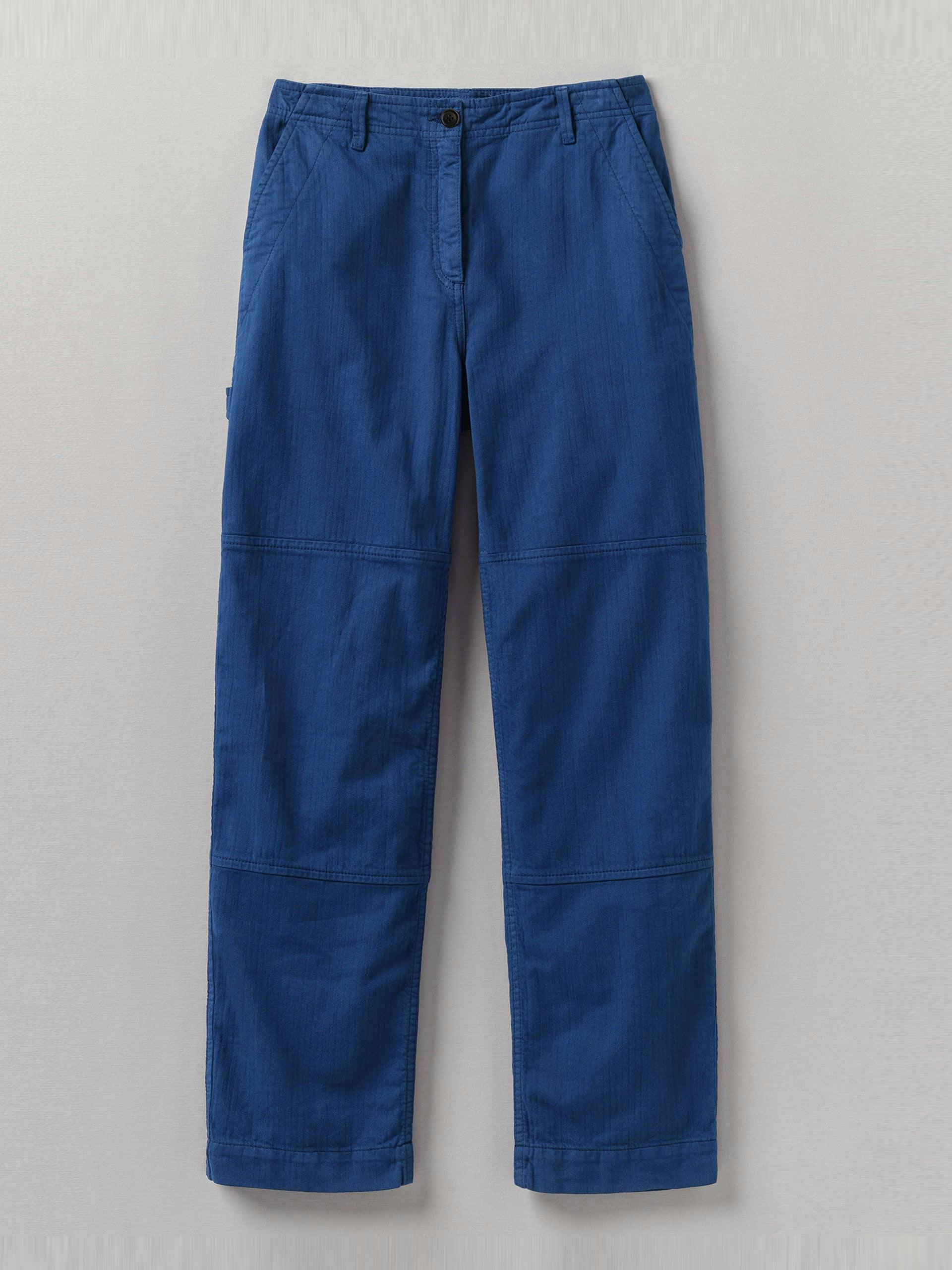 Cotton herringbone workwear trousers