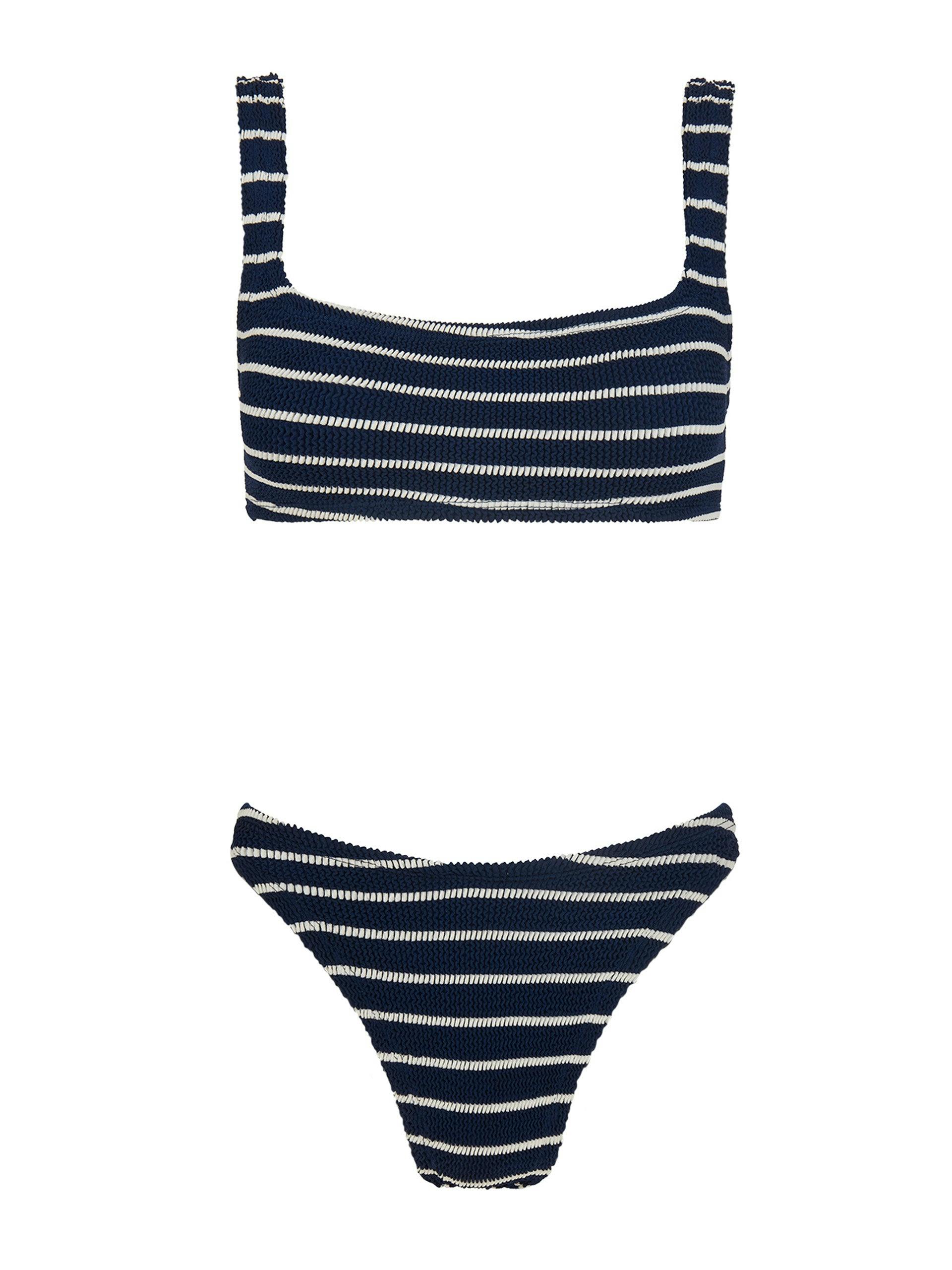 Navy and white striped Xandra bikini