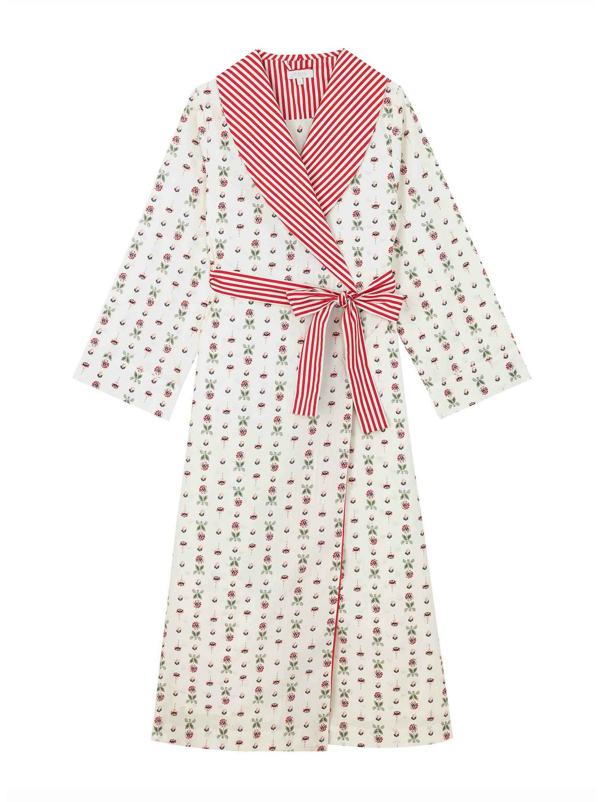 Winter Rose print dressing gown