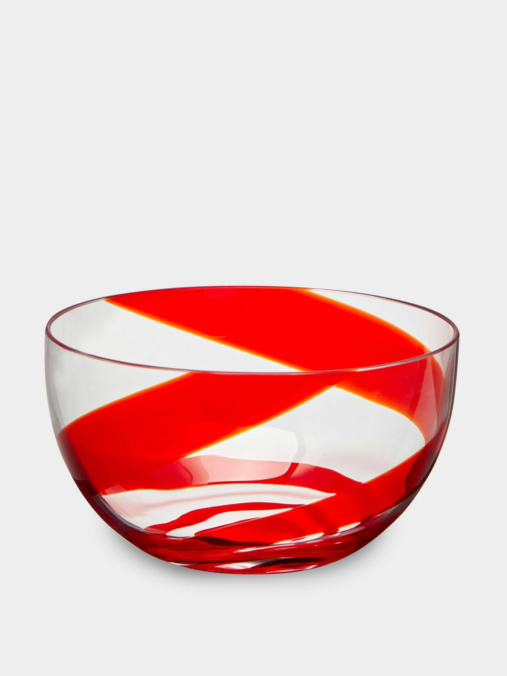 Striped Murano glass bowl