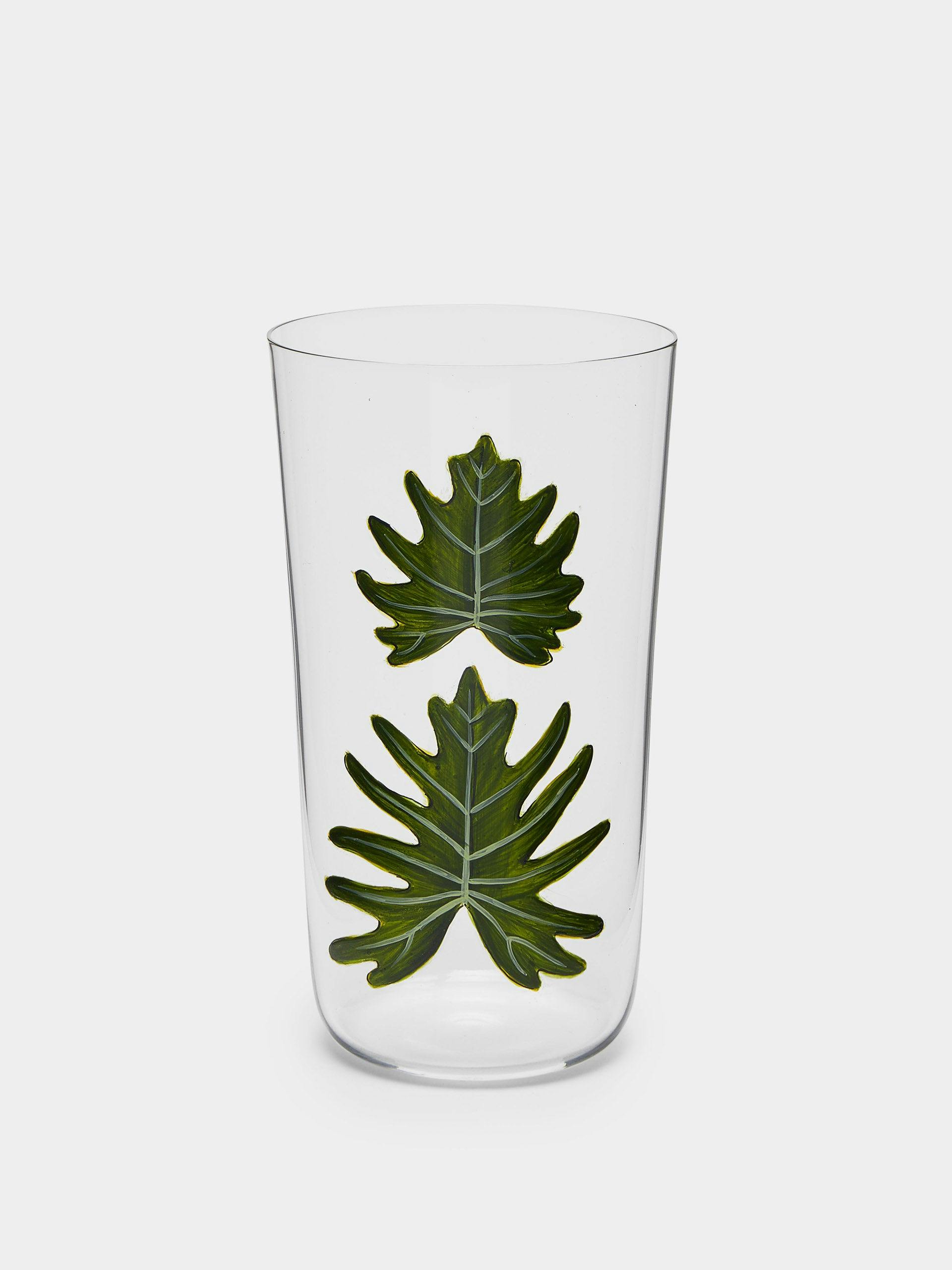 Hand-painted crystal tumbler