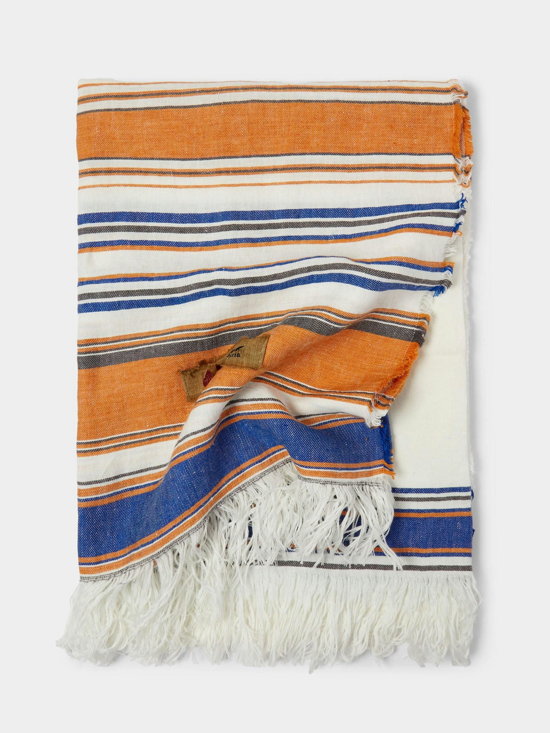 Canche handwoven linen and cotton blanket