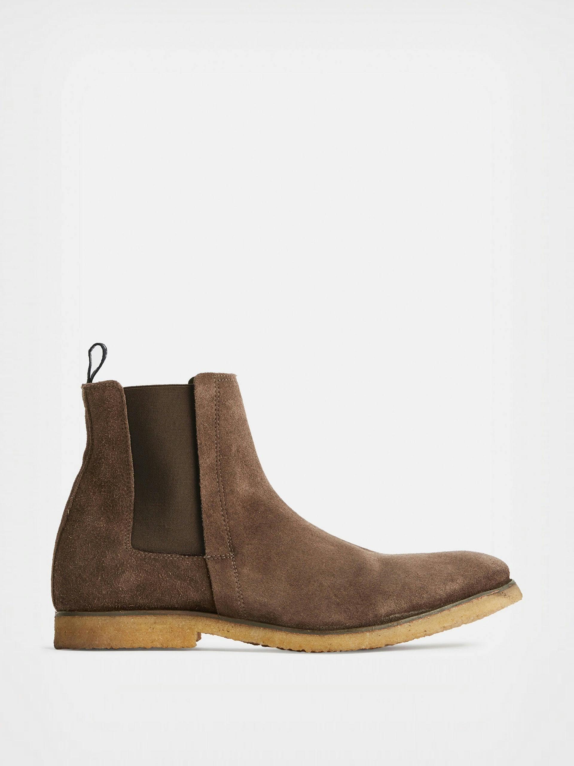 Taupe suede boots