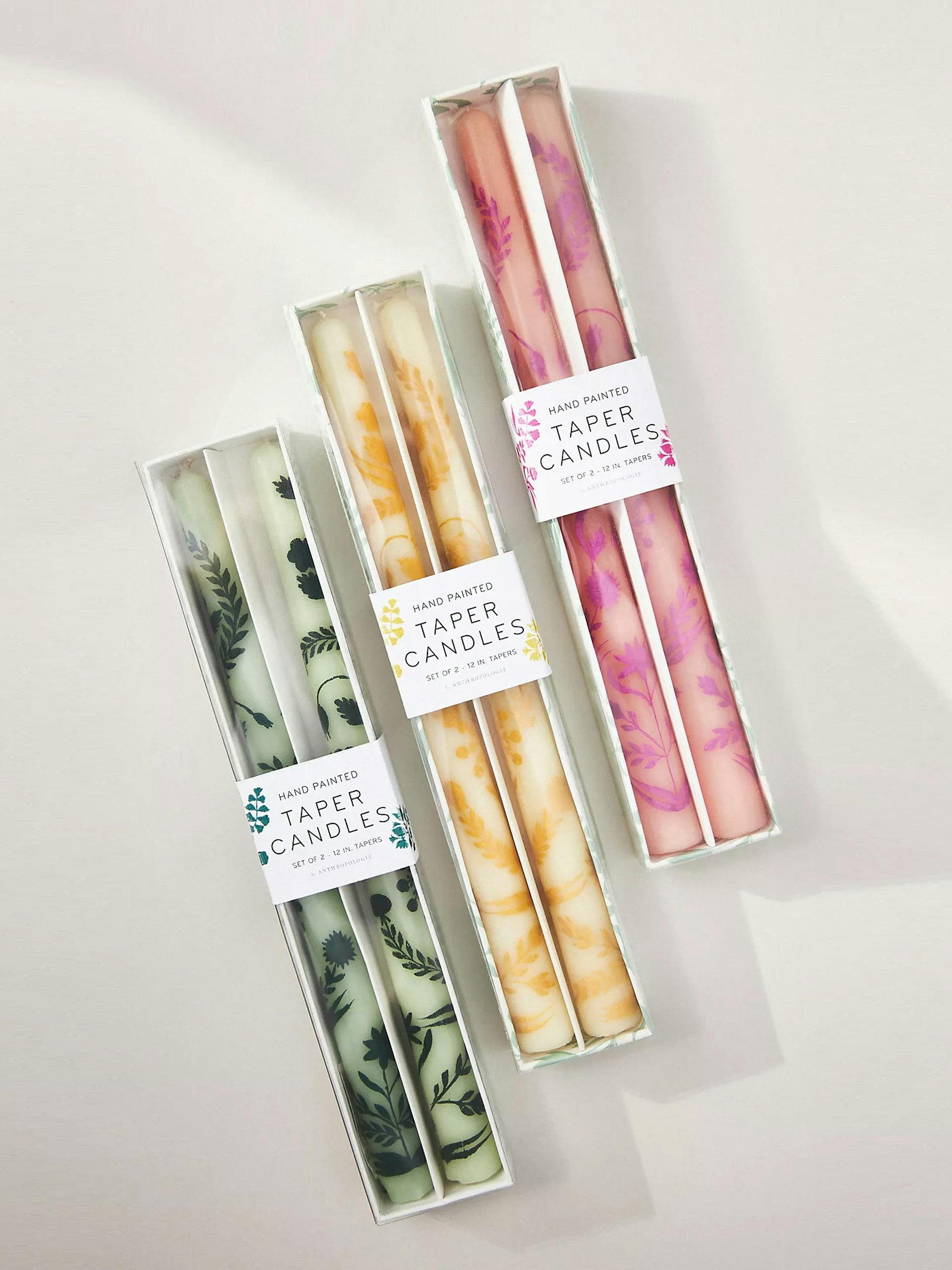 Ananda hand-painted taper candles