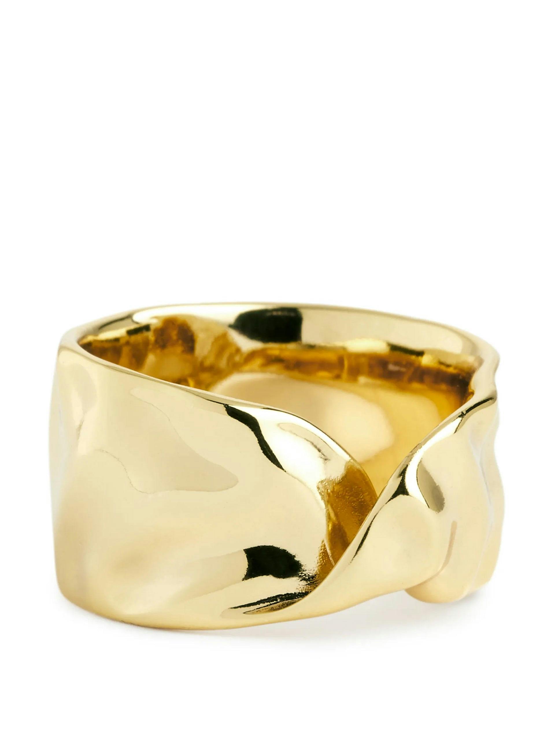 Gold plated twist ring