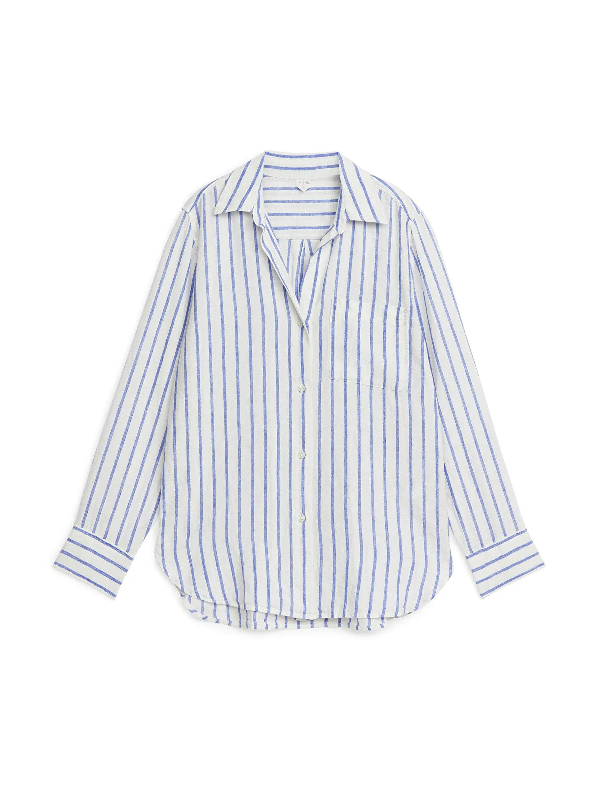 Blue stripe linen shirt