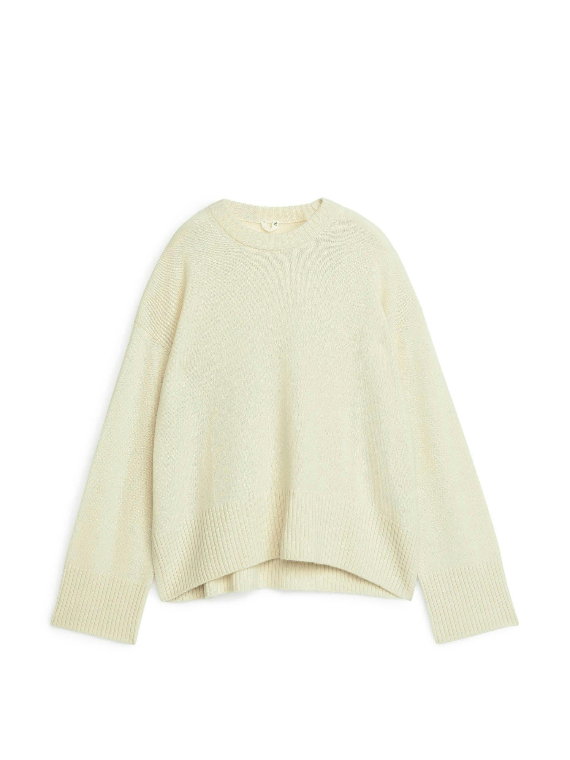 Off-white relaxed cashmere jumper
