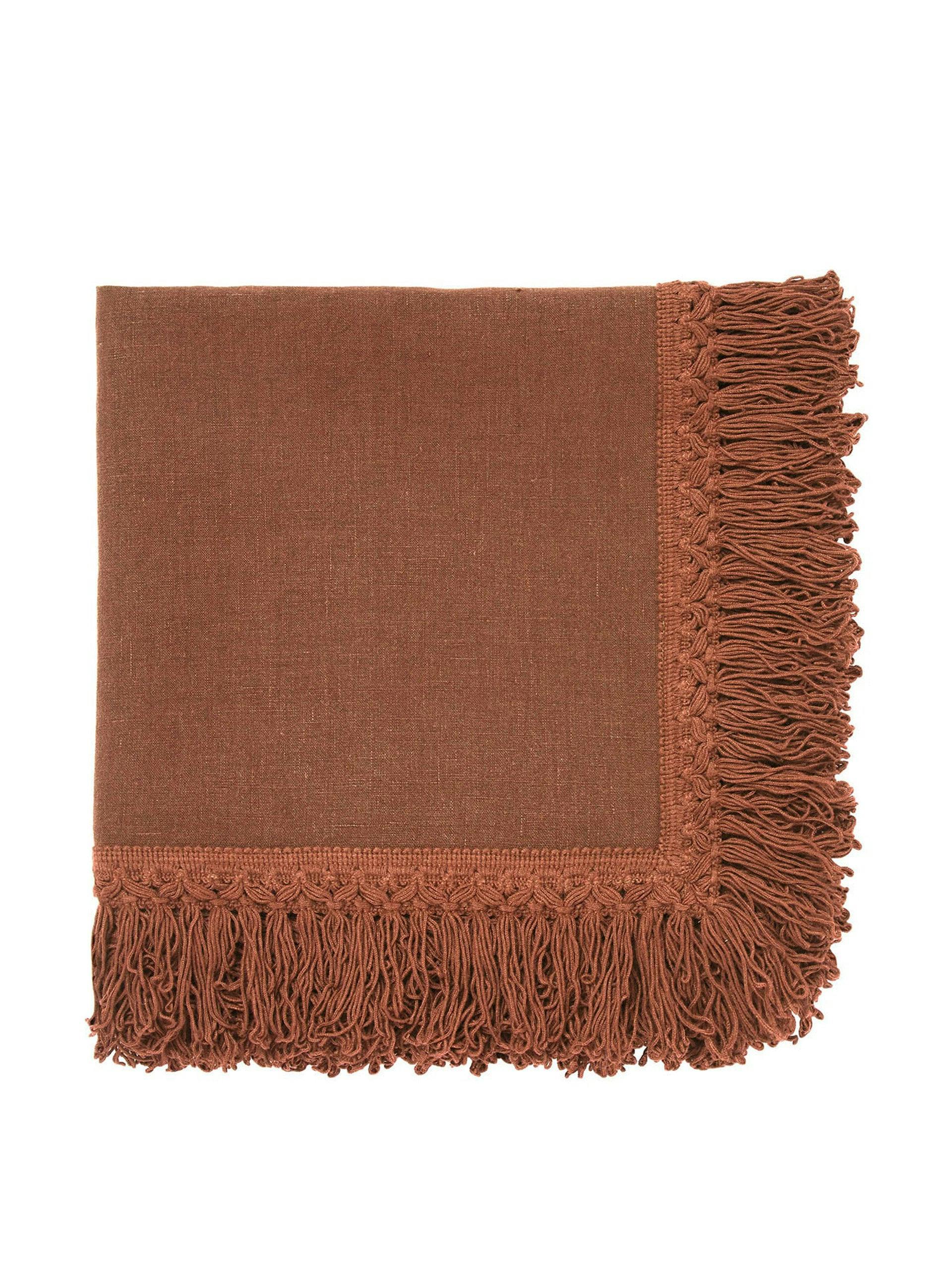 Sequoia napkins with long fringes (set of 4)