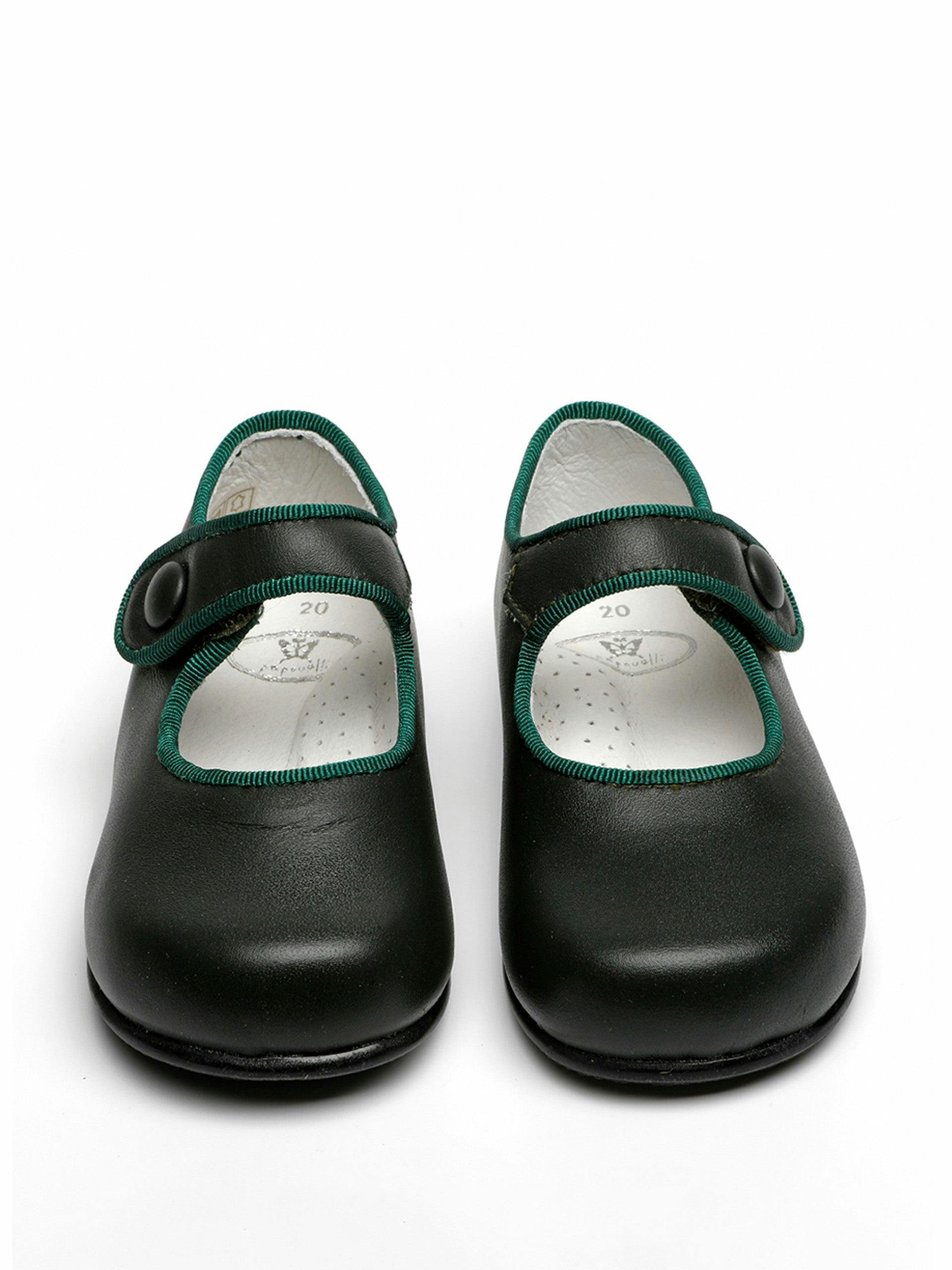 Navy and bottle green leather Catalina shoes