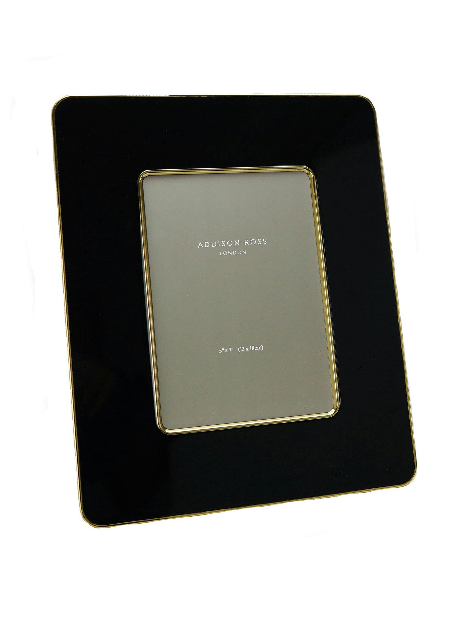 Black and gold enamel photo frame