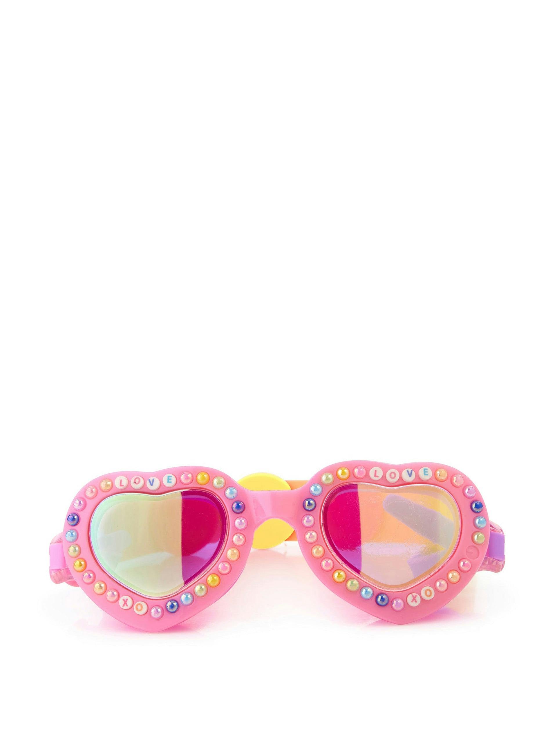 Two hearts pink - charmed swim goggles