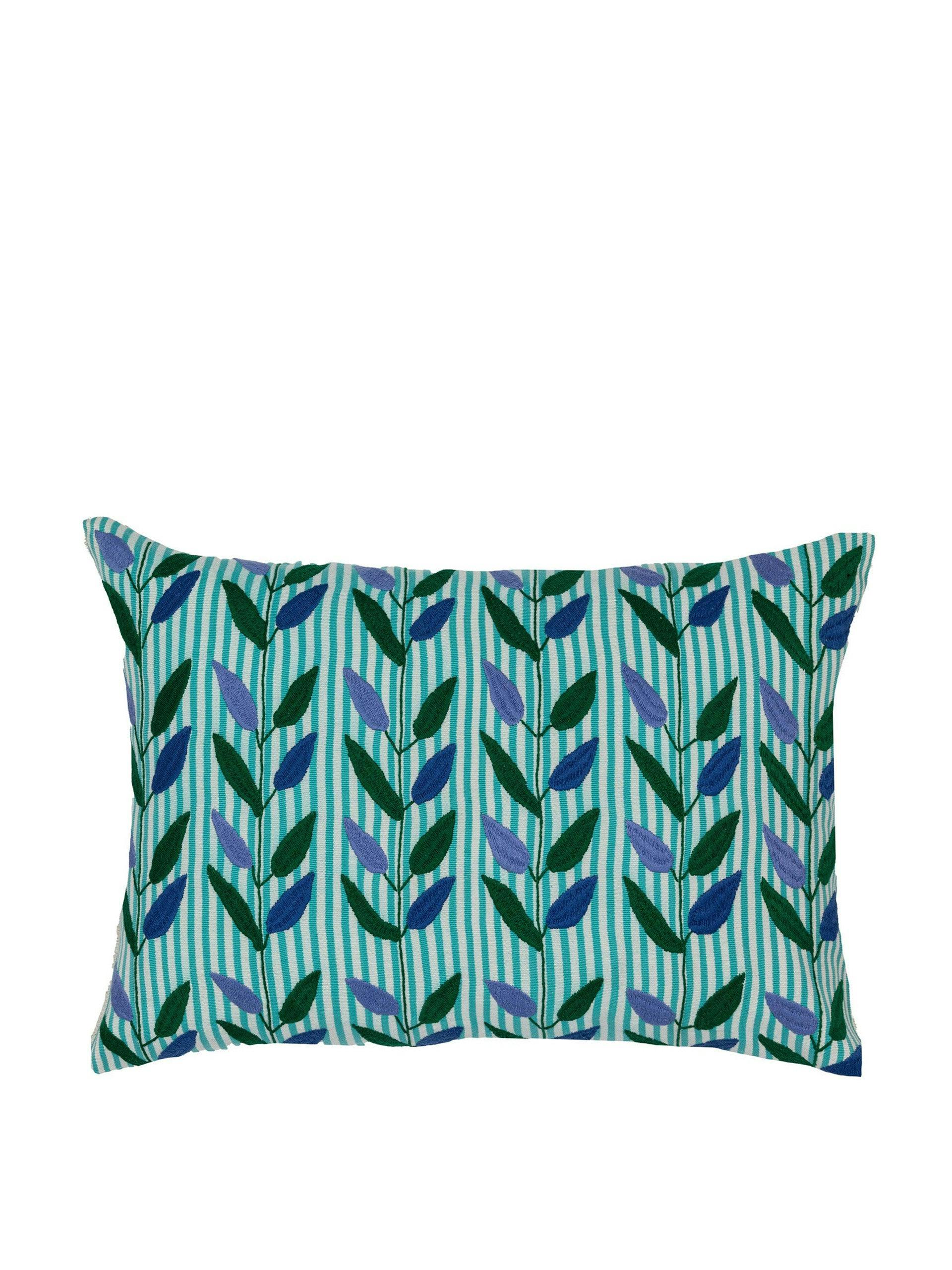Aqua blue Zinacantán cushion