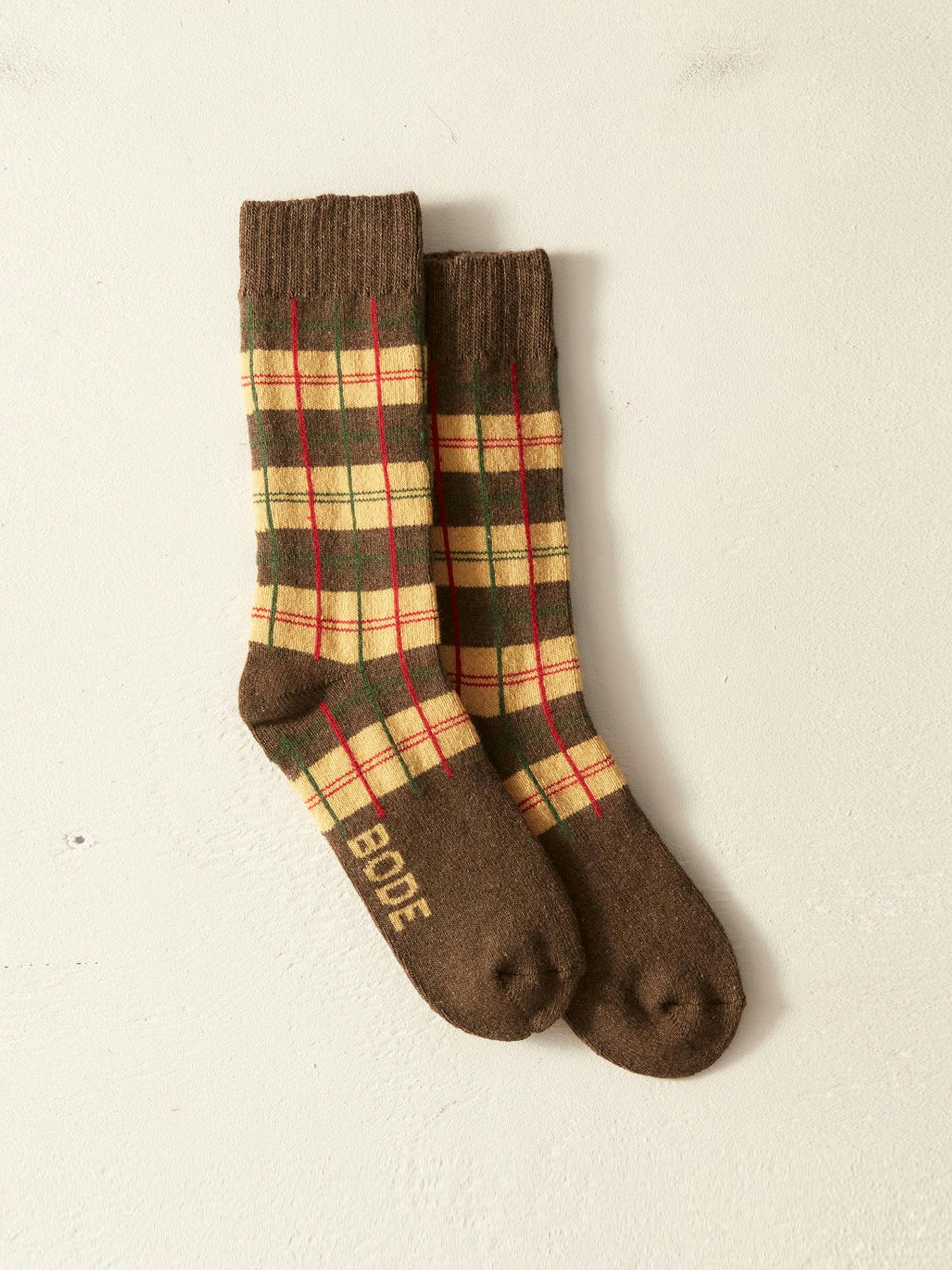 Country plaid socks