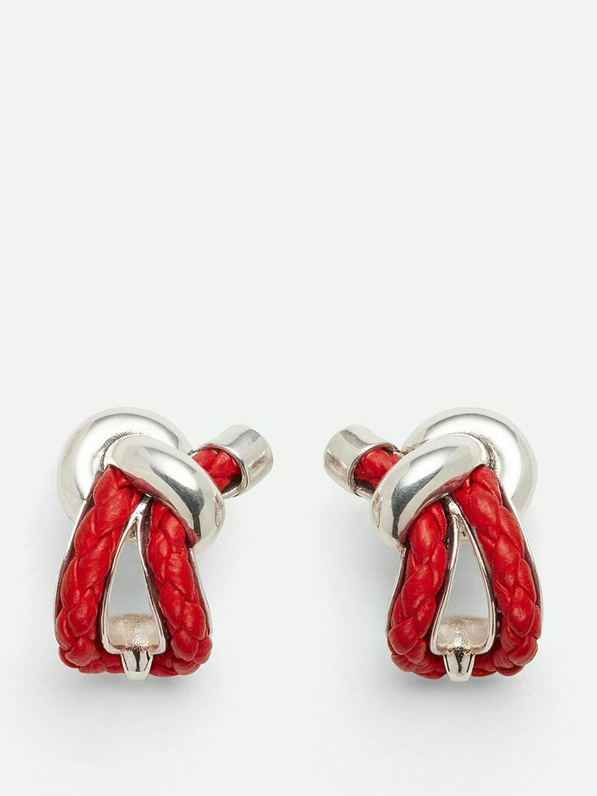 Knot hoop earrings