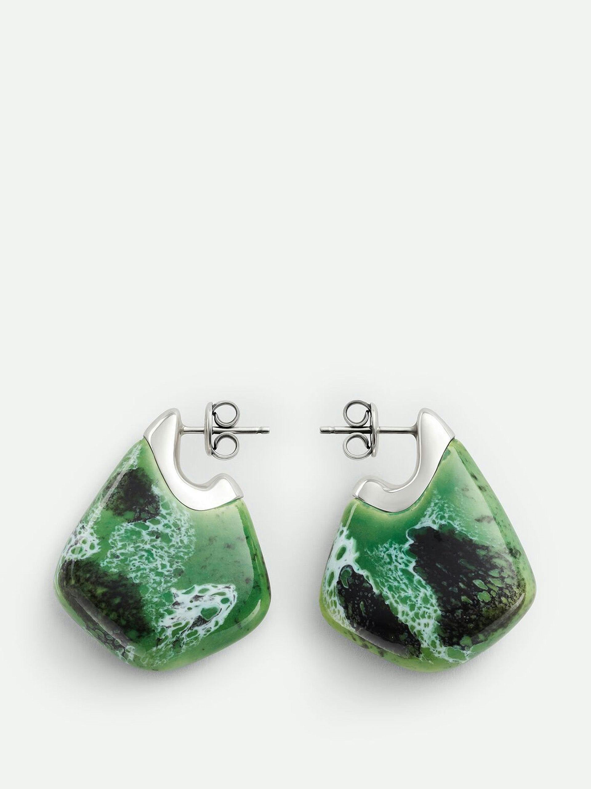Small Fin ceramic earrings
