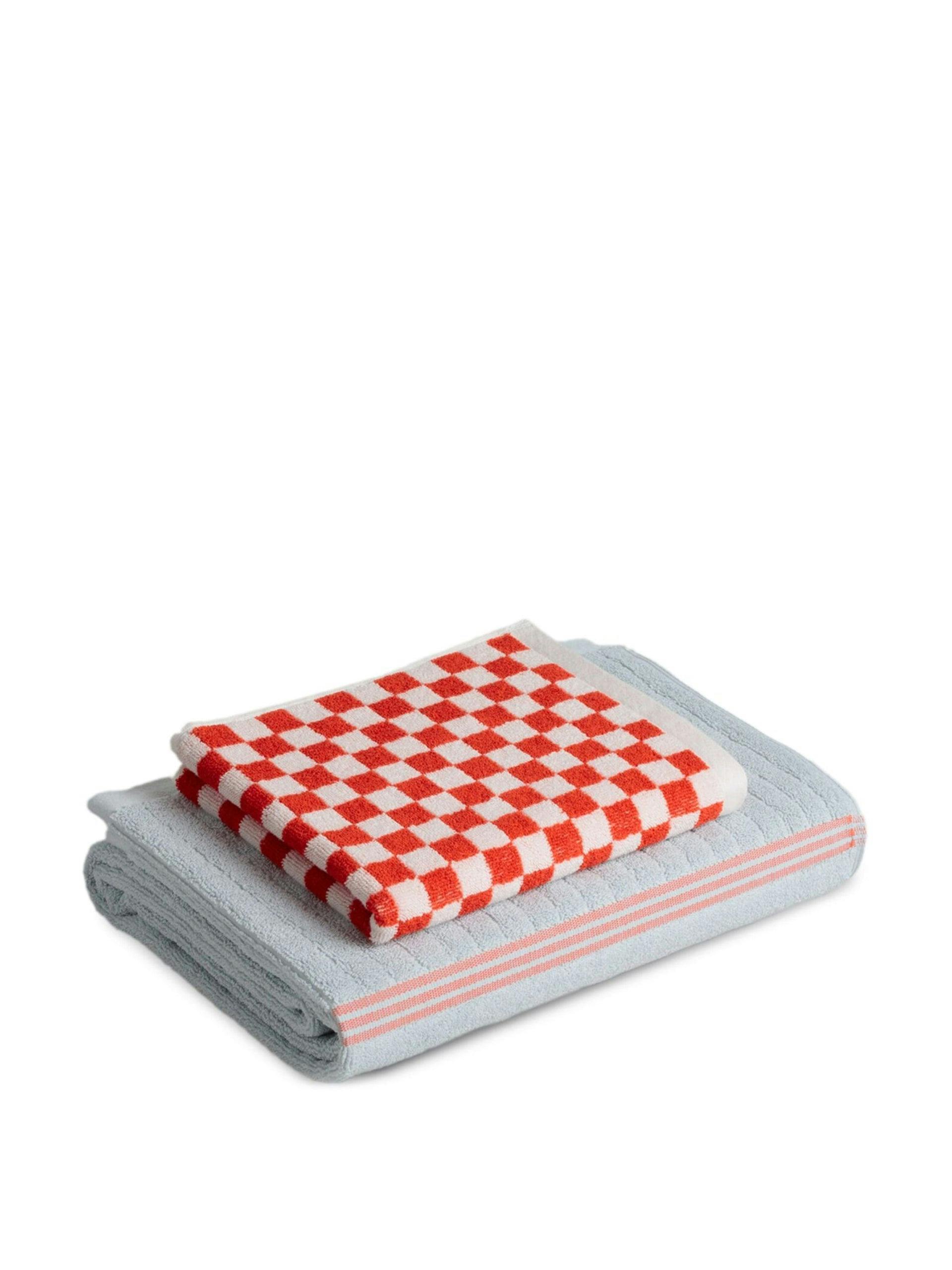 Orange organic cotton towel set