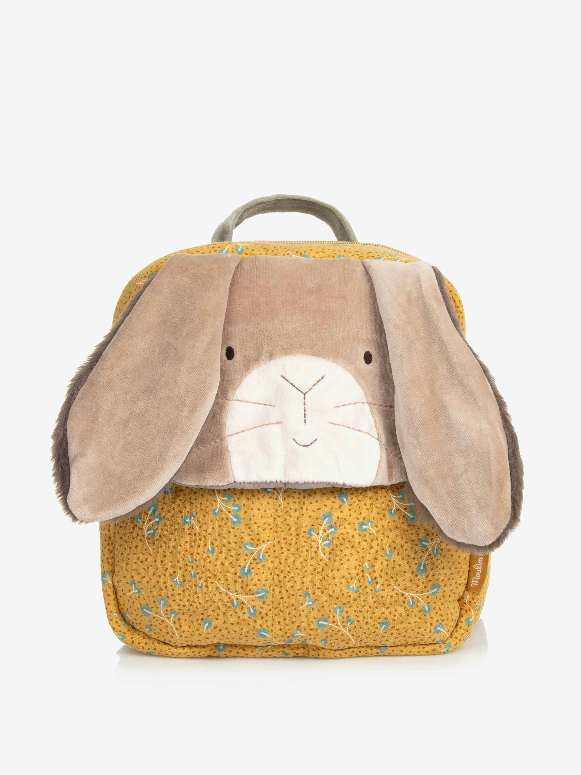 Yellow floral bunny backpack