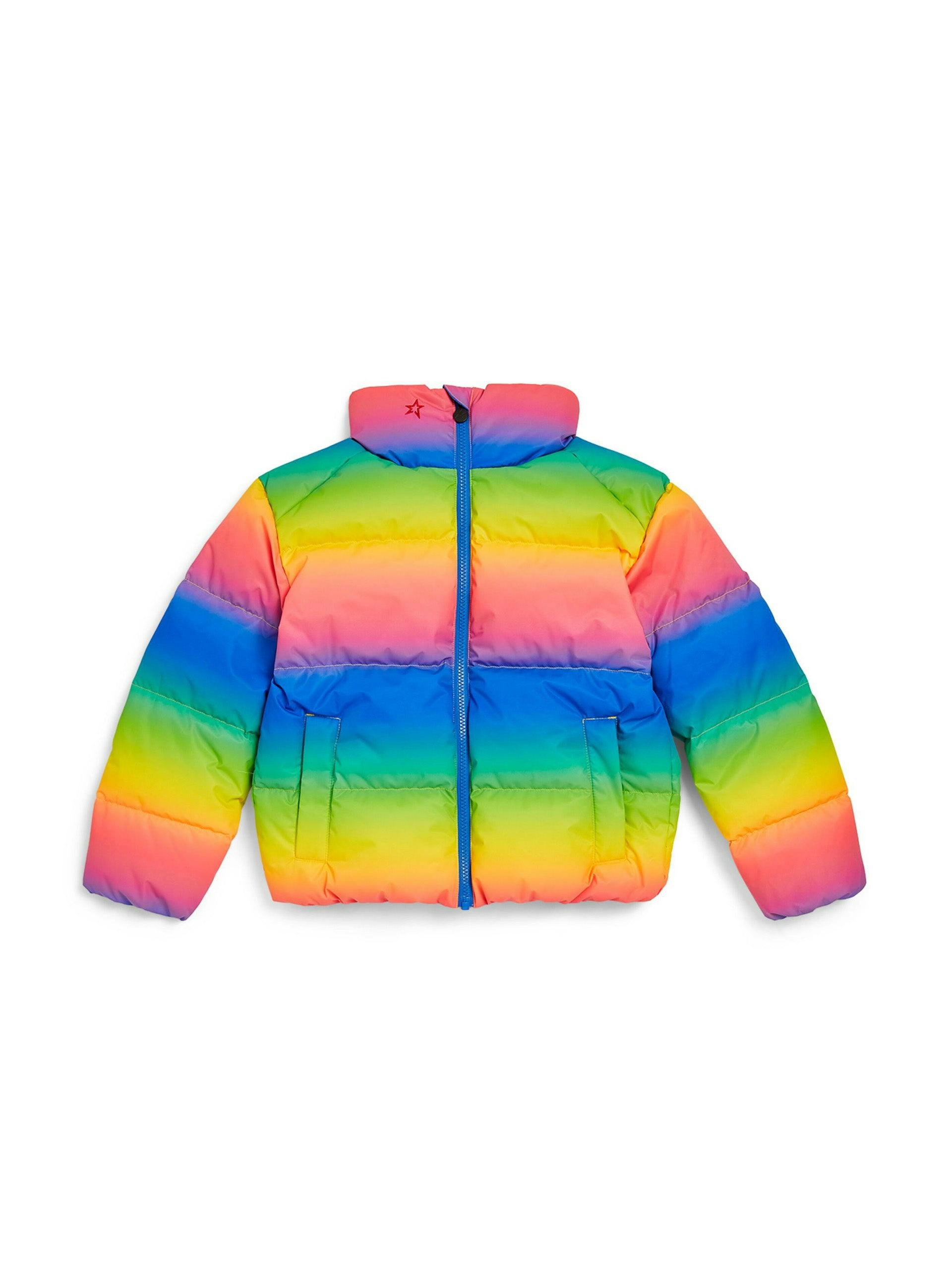 Rainbow down-filled ski jacket