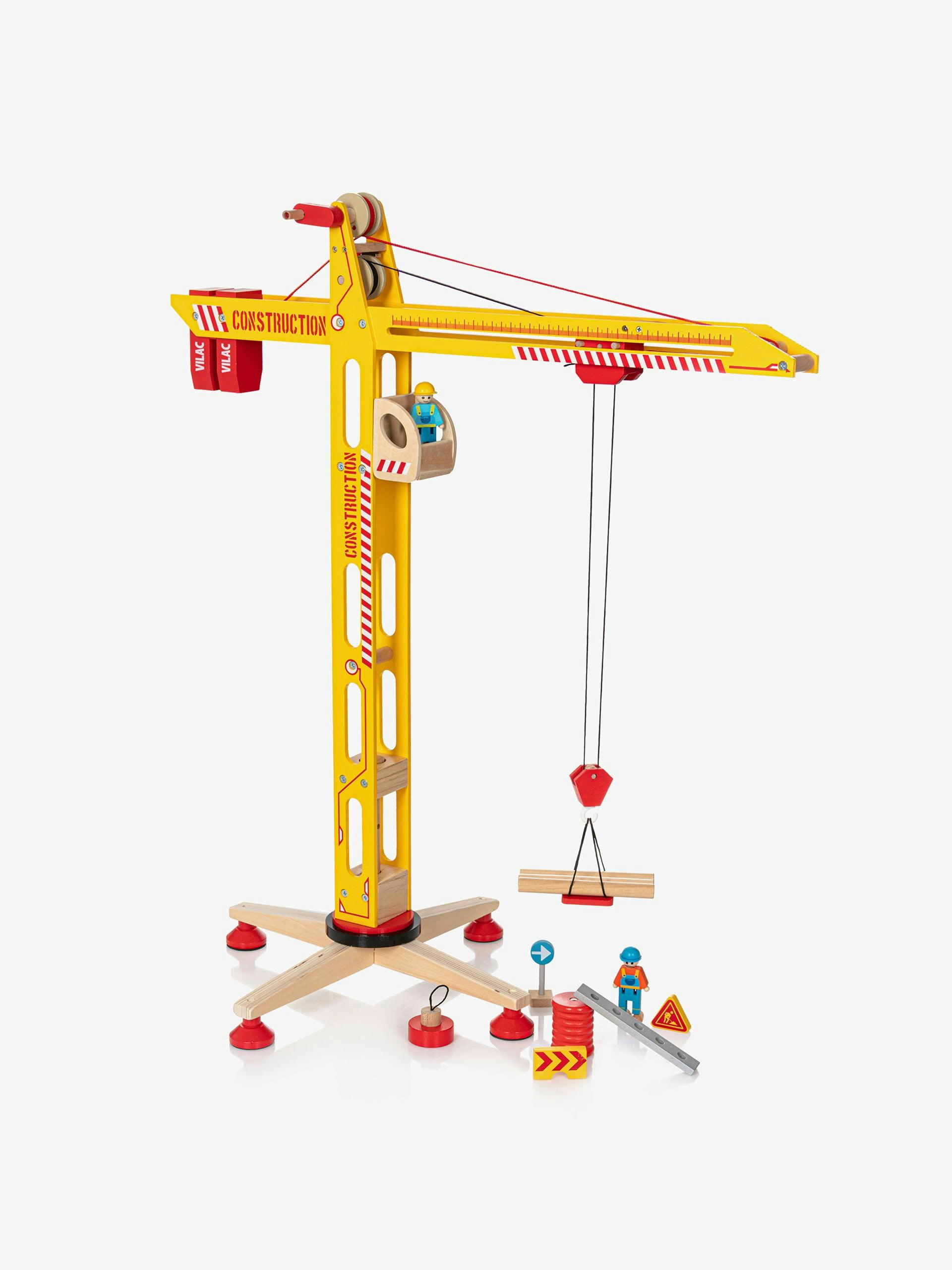 Large wooden crane toy