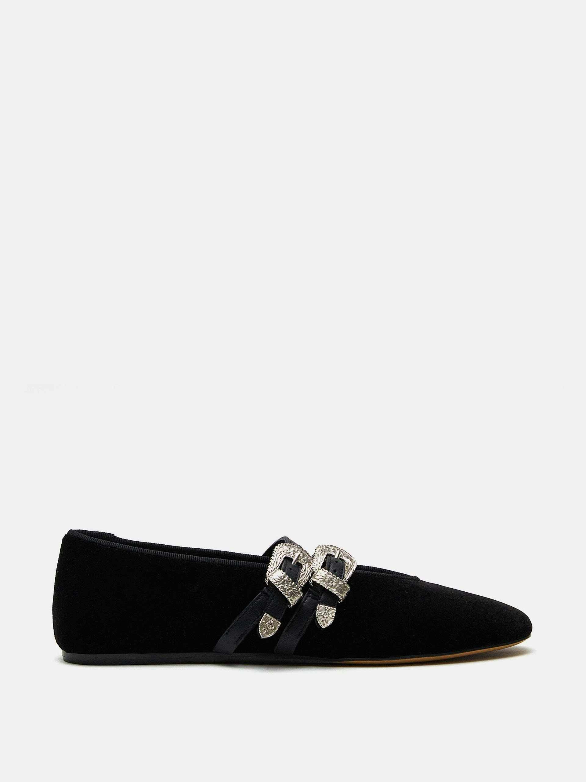 Black velvet Claudia slipper