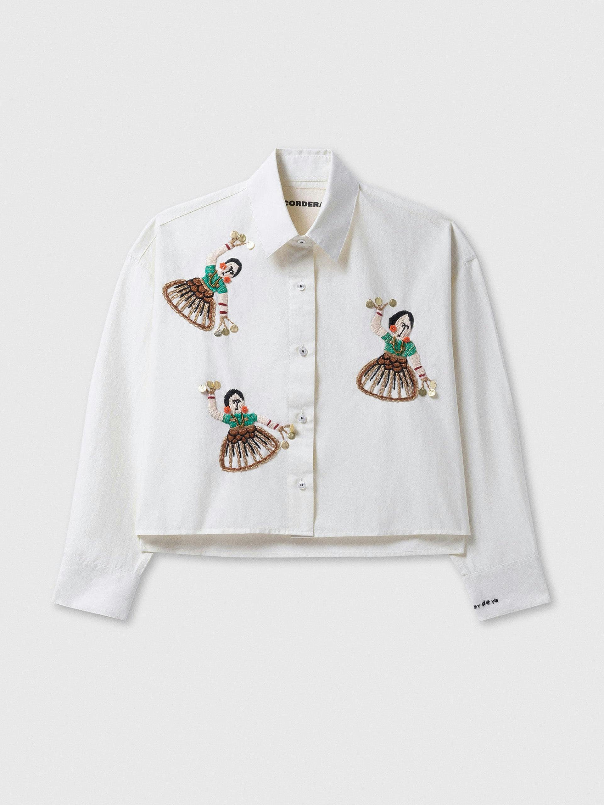 Danza hand-embroidered shirt